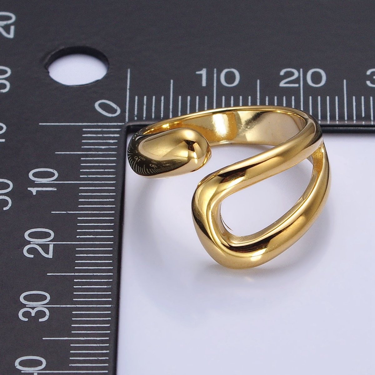 Stainless Steel Geometric Claw Open Double Band Ring in Gold & Silver | O-541 ~ O-548
