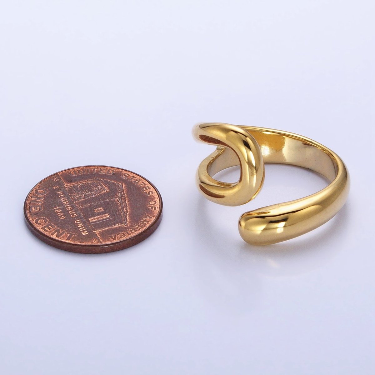 Stainless Steel Geometric Claw Open Double Band Ring in Gold & Silver | O-541 ~ O-548