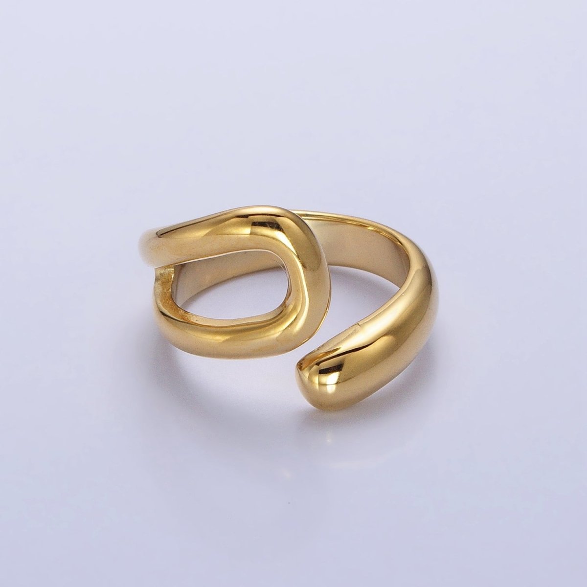 Stainless Steel Geometric Claw Open Double Band Ring in Gold & Silver | O-541 ~ O-548