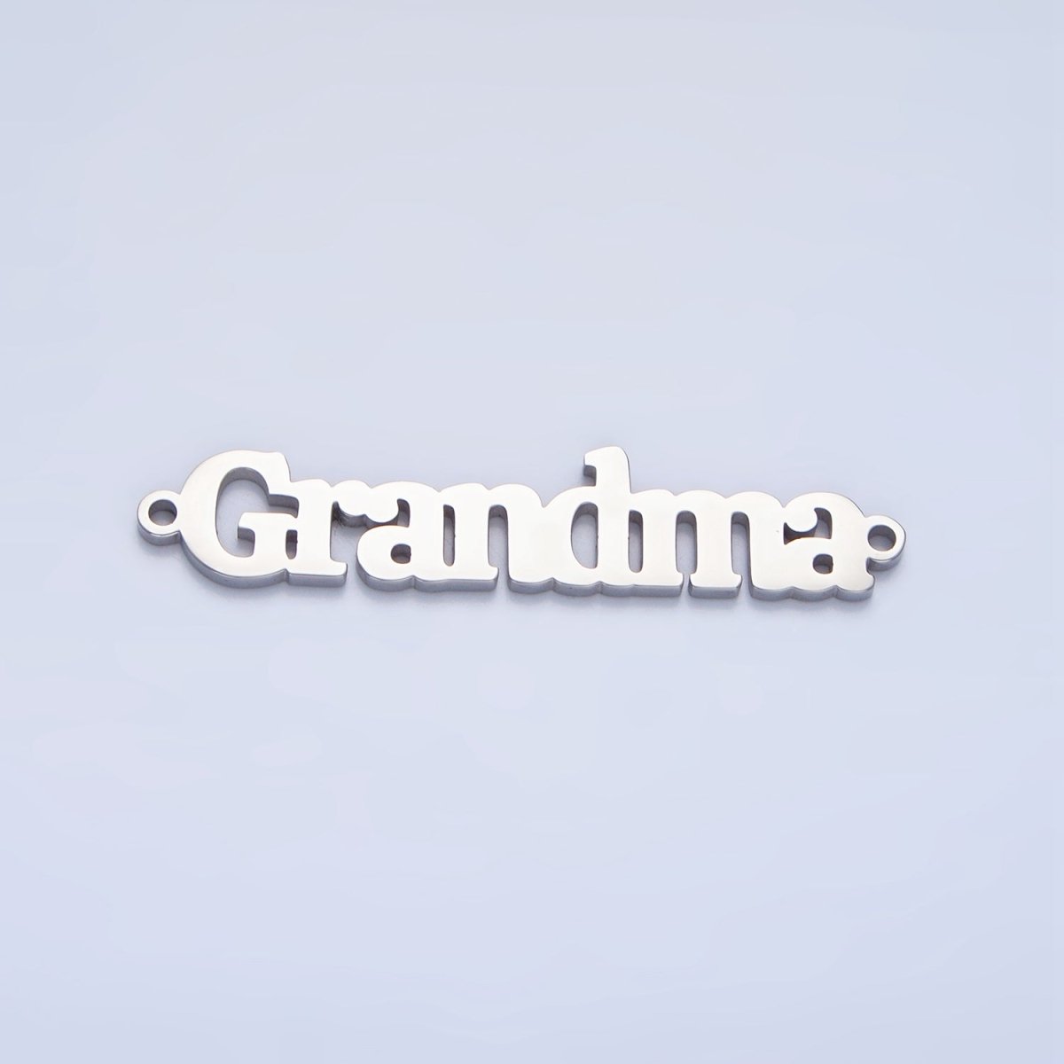 Stainless Steel "Grandma" Script Minimalist Connector in Gold & Silver | G456