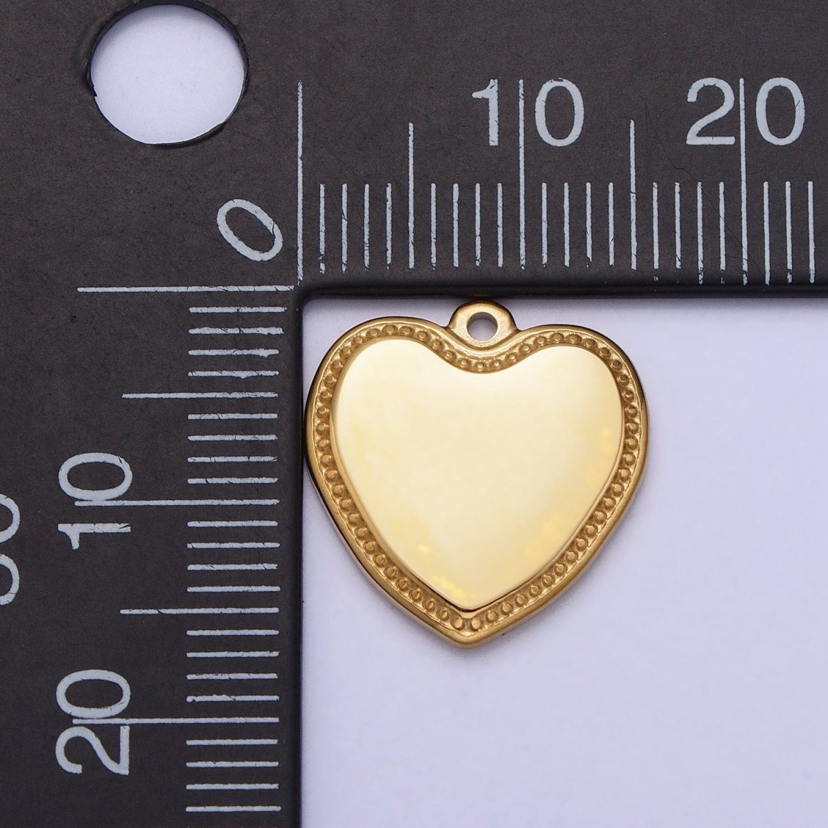 Stainless Steel Heart Valentine Minimalist Add-On Charm in Gold & Silver | P-893