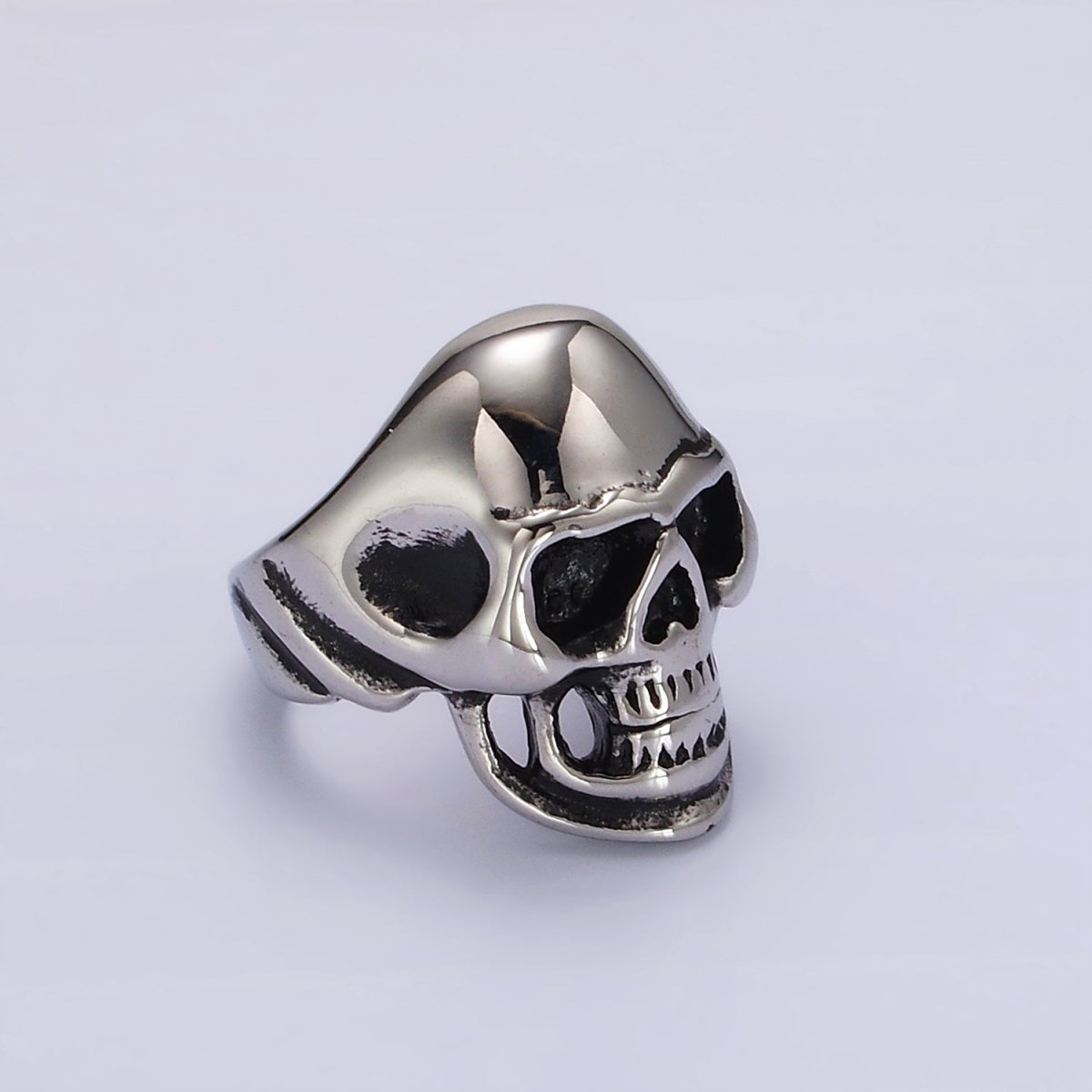 Stainless Steel Human Skeleton Skull Ring in Silver & Gold | O-712 ~ O-715