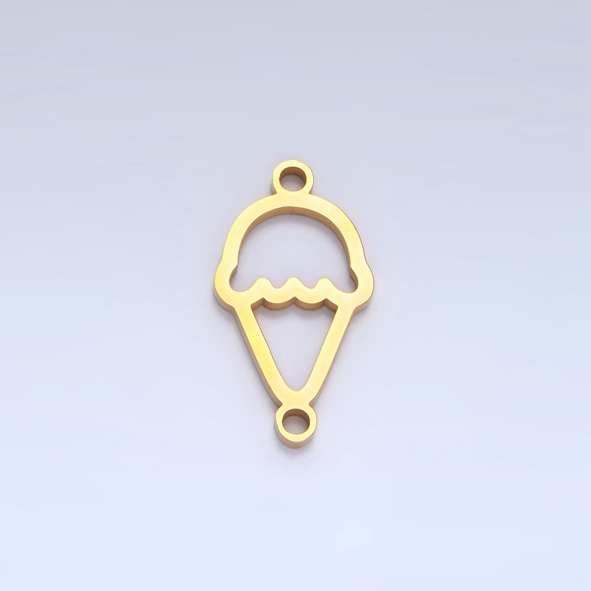 Stainless Steel Ice Cream Dessert Charm Connector in Gold & Silver | G-465