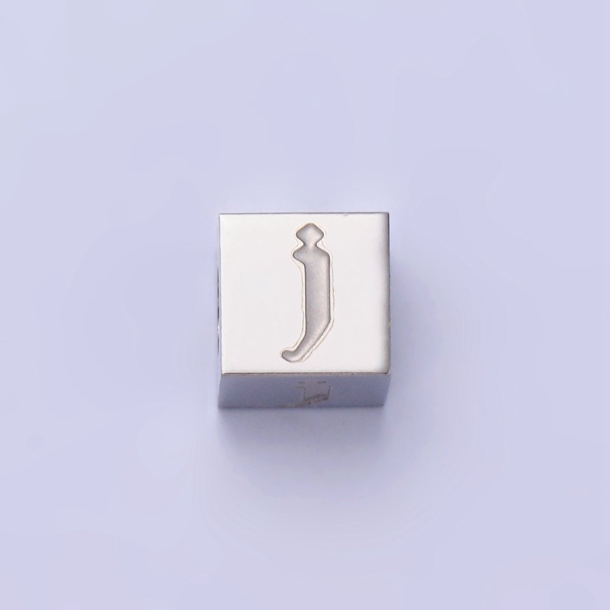 Stainless Steel Initial Letter A-Z Old English Gothic Alphabet Font 5mm Silver Bead | A-950-A-962
