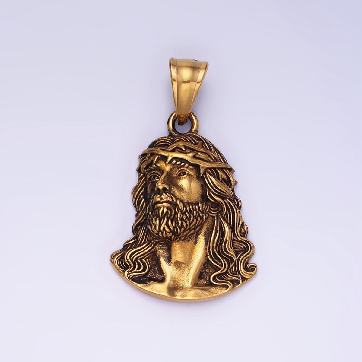 Stainless Steel Jesus Christ Religious Figure Pendant in Gold & Silver | P1213