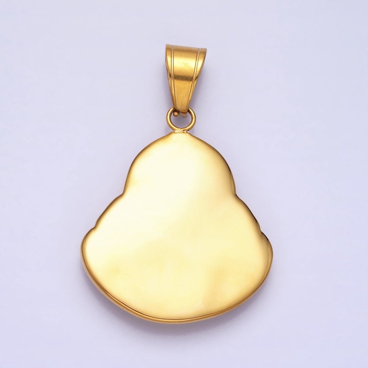 Stainless Steel Laughing Spiritual Buddha Pendant in Gold & Silver | P1103