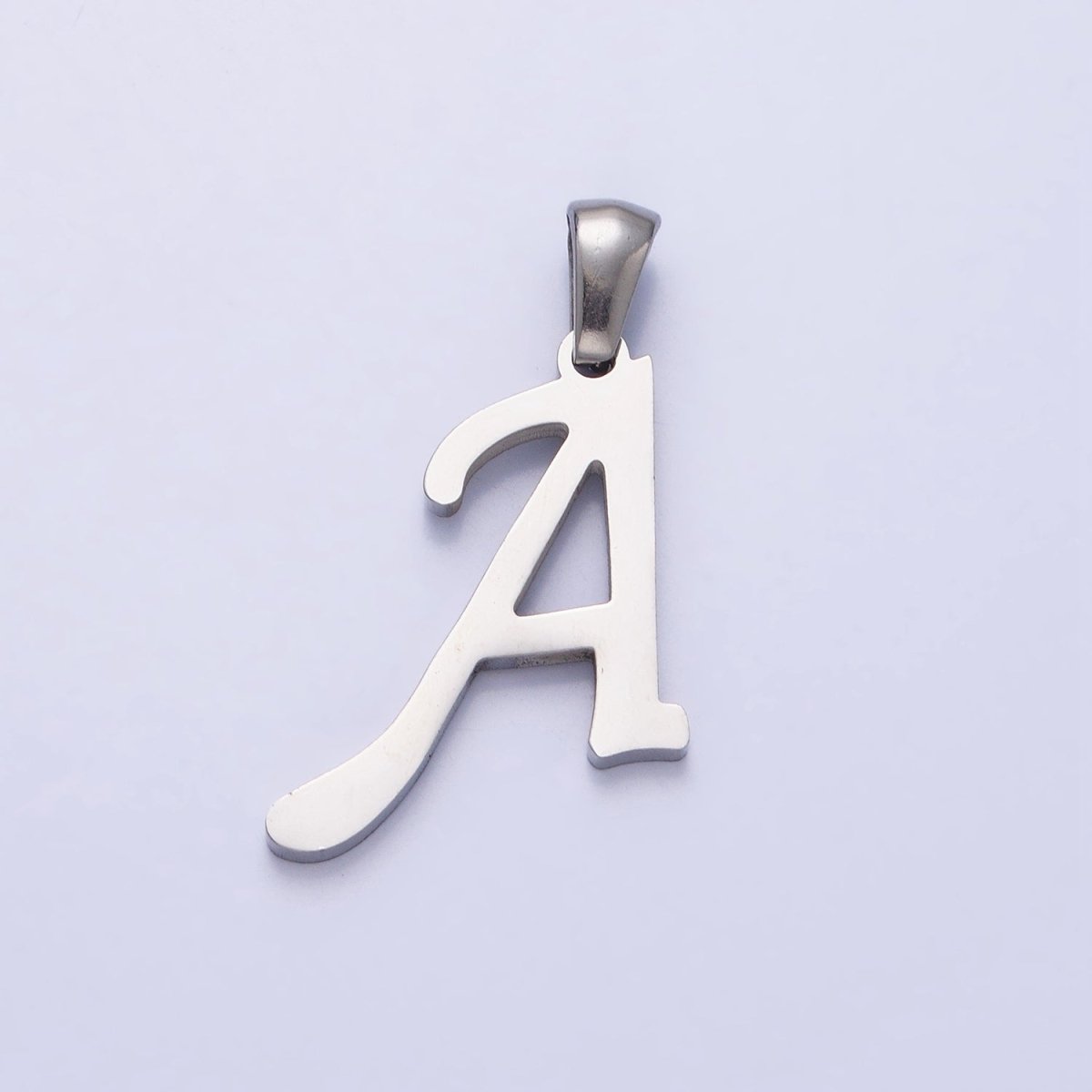 Stainless Steel Letter Charms, initial alphabet pendant DIY jewelry letter charms for personalized jewelry making A-326-A-338