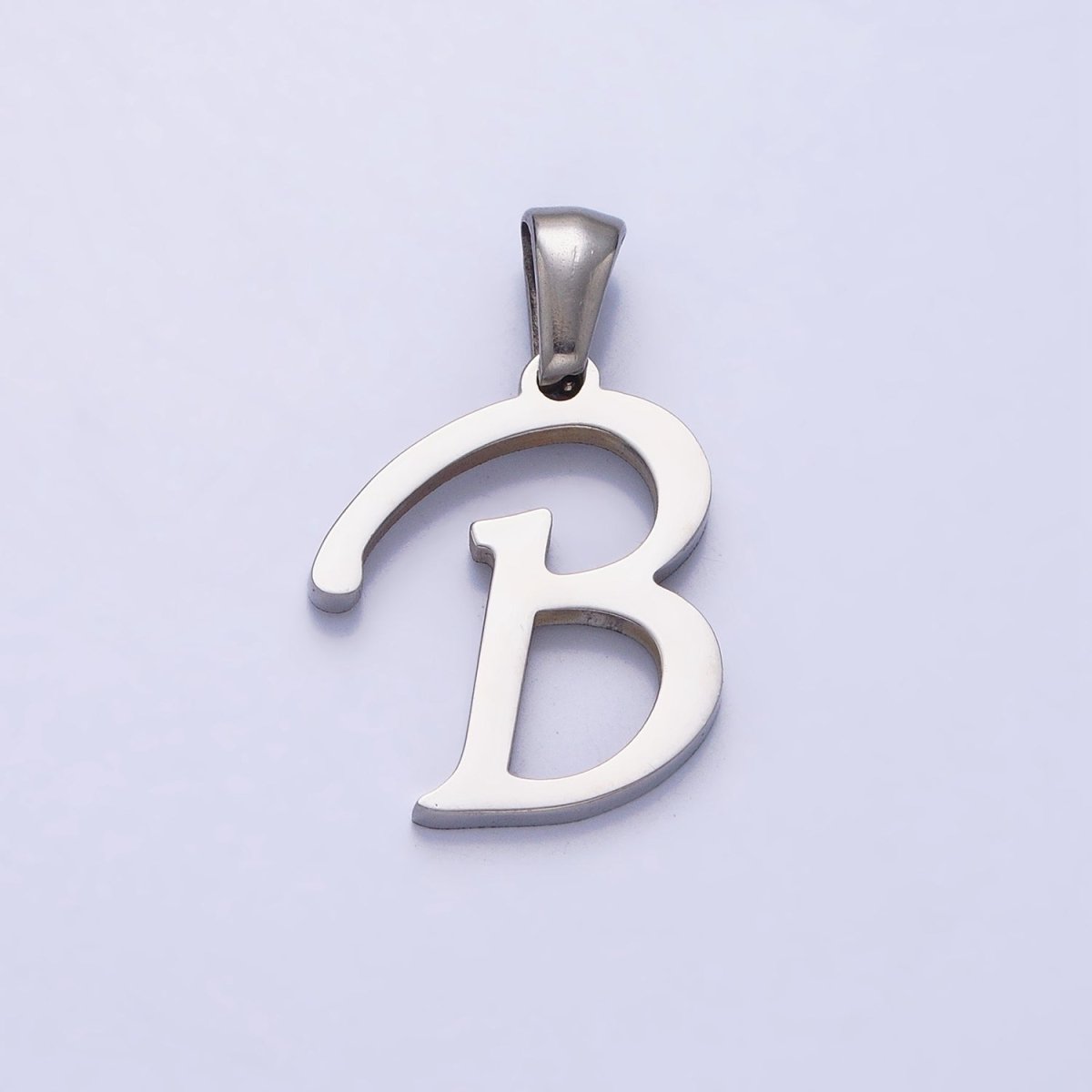 Stainless Steel Letter Charms, initial alphabet pendant DIY jewelry letter charms for personalized jewelry making A-326-A-338