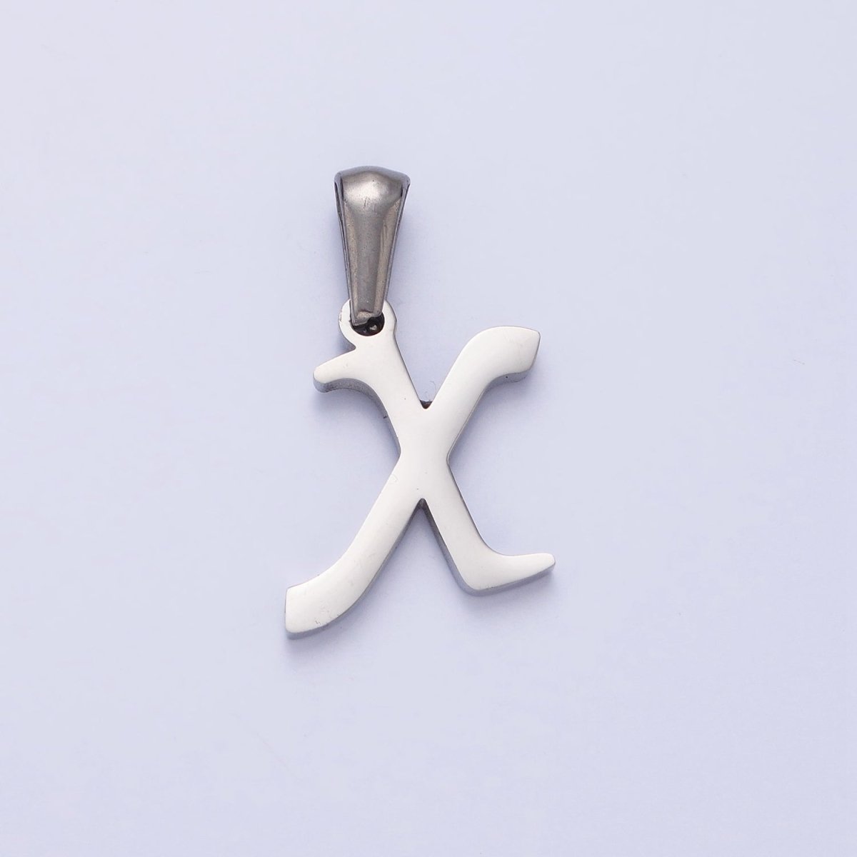 Stainless Steel Letter Charms, initial alphabet pendant DIY jewelry letter charms for personalized jewelry making A-326-A-338