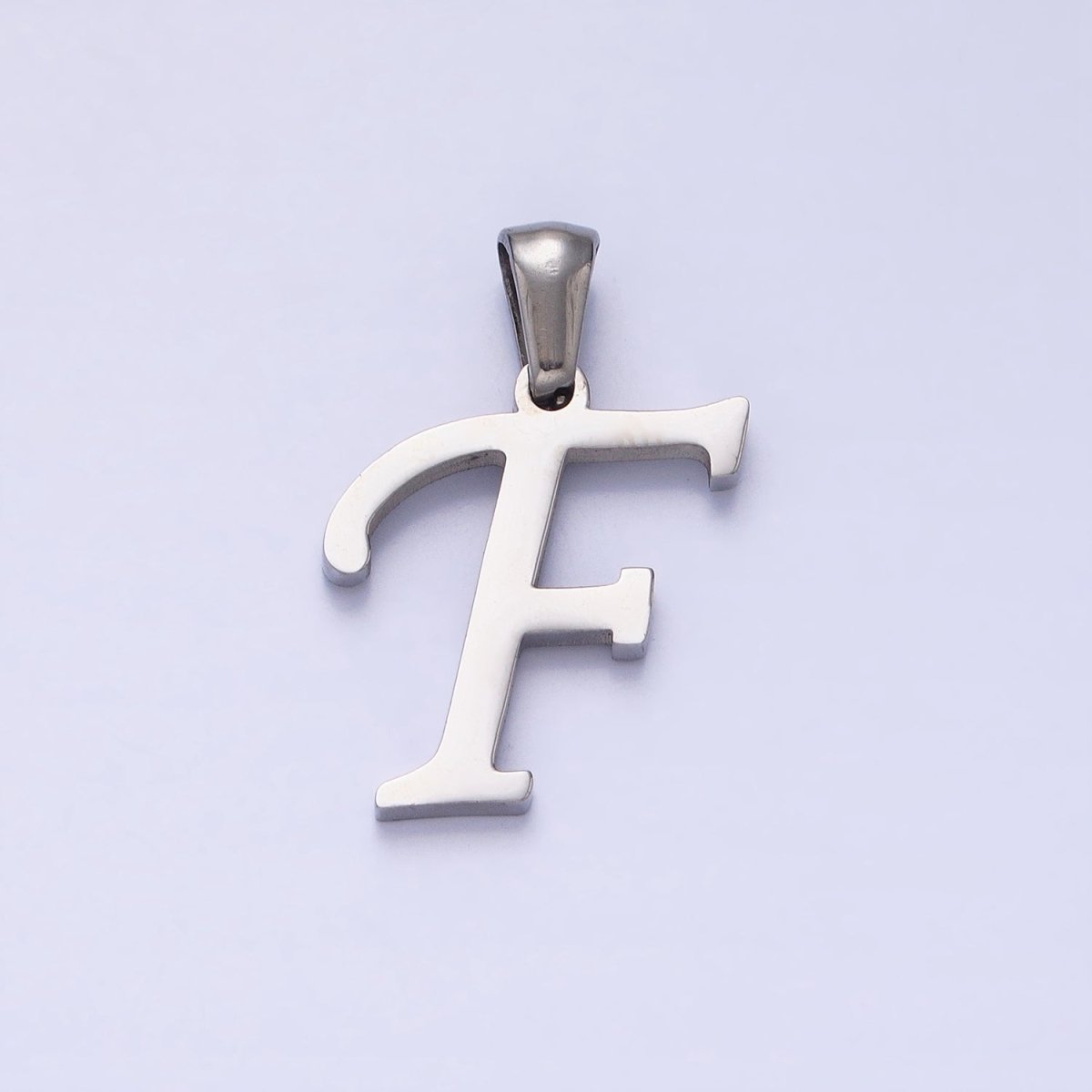 Stainless Steel Letter Charms, initial alphabet pendant DIY jewelry letter charms for personalized jewelry making A-326-A-338