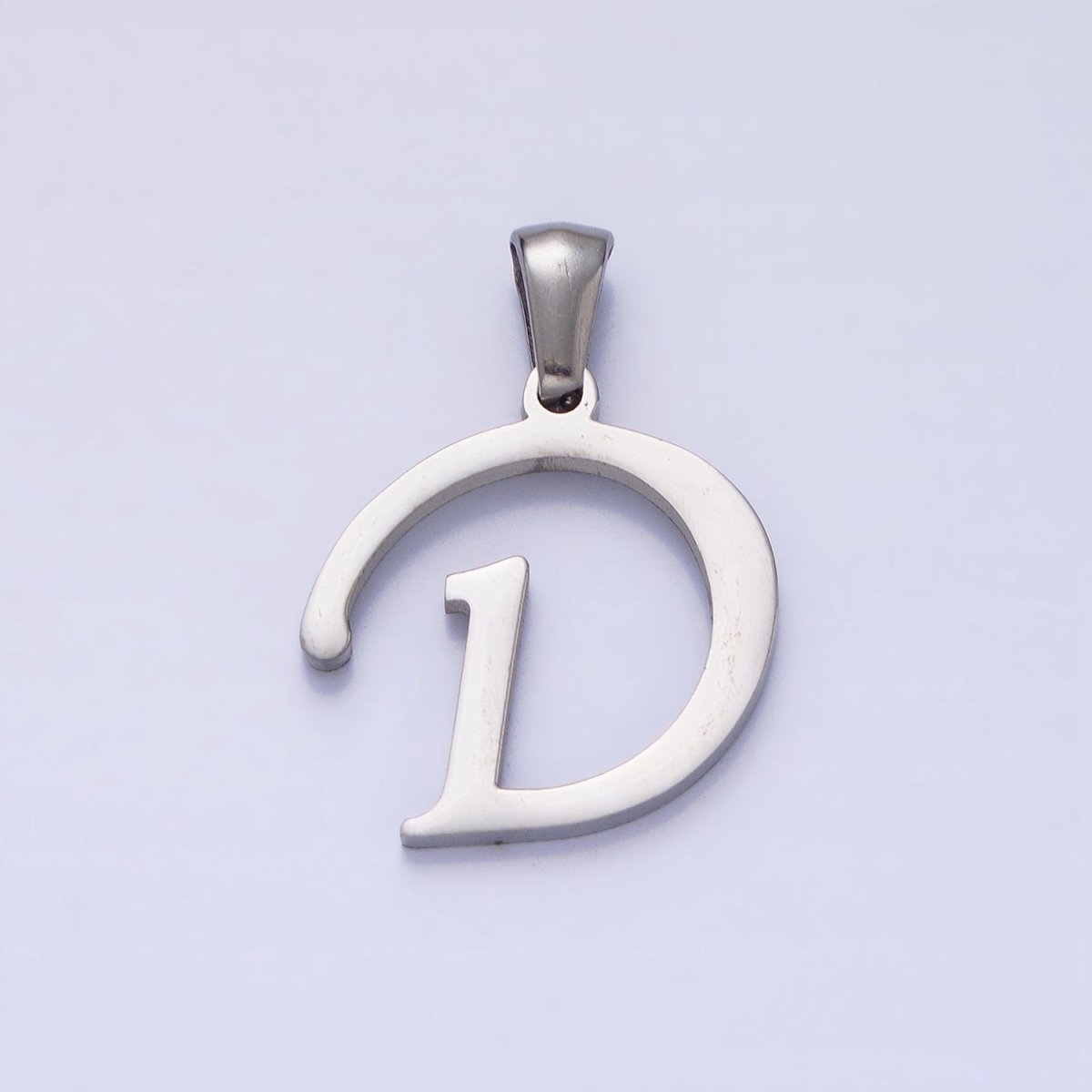 Stainless Steel Letter Charms, initial alphabet pendant DIY jewelry letter charms for personalized jewelry making A-326-A-338
