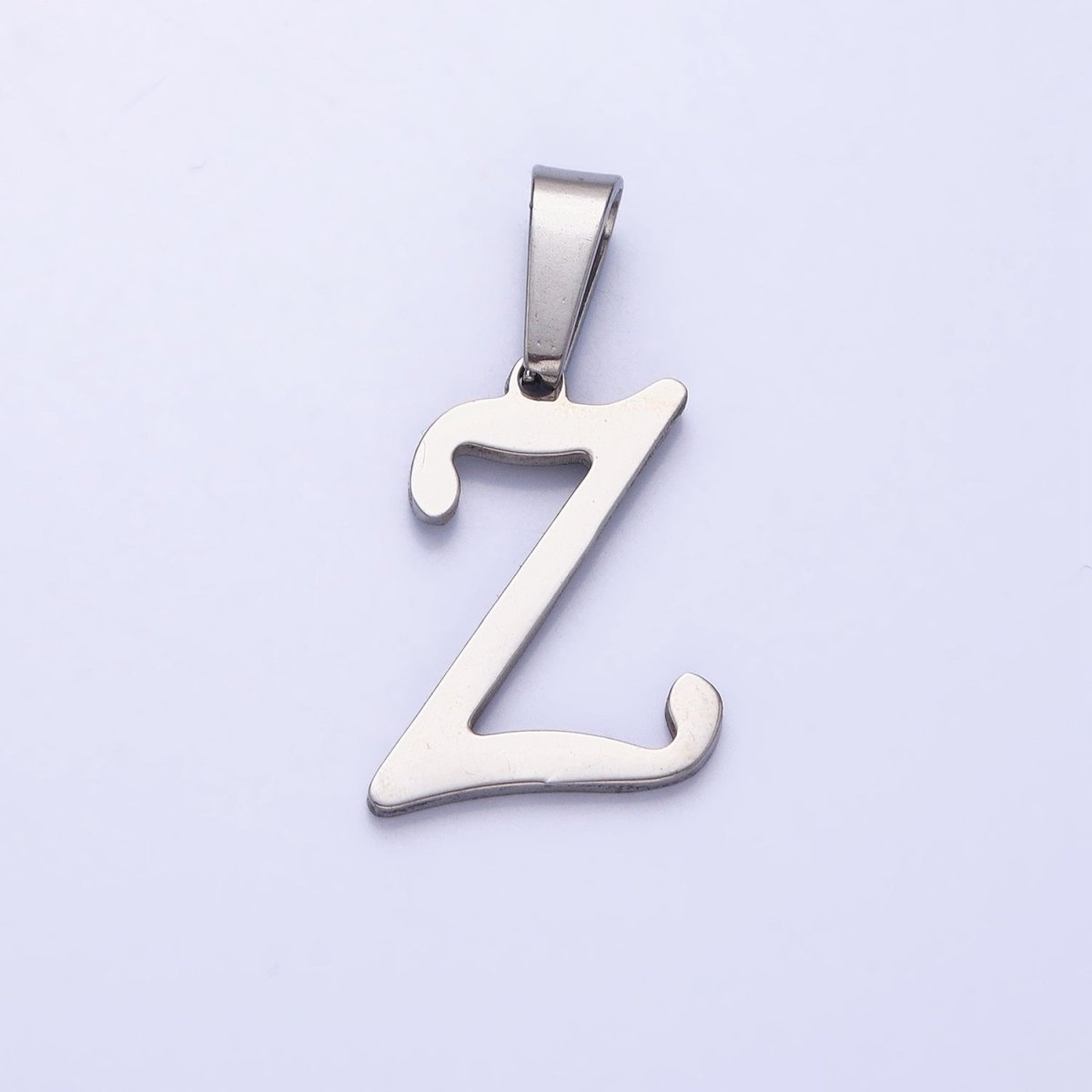 Stainless Steel Letter Charms, initial alphabet pendant DIY jewelry letter charms for personalized jewelry making A-326-A-338