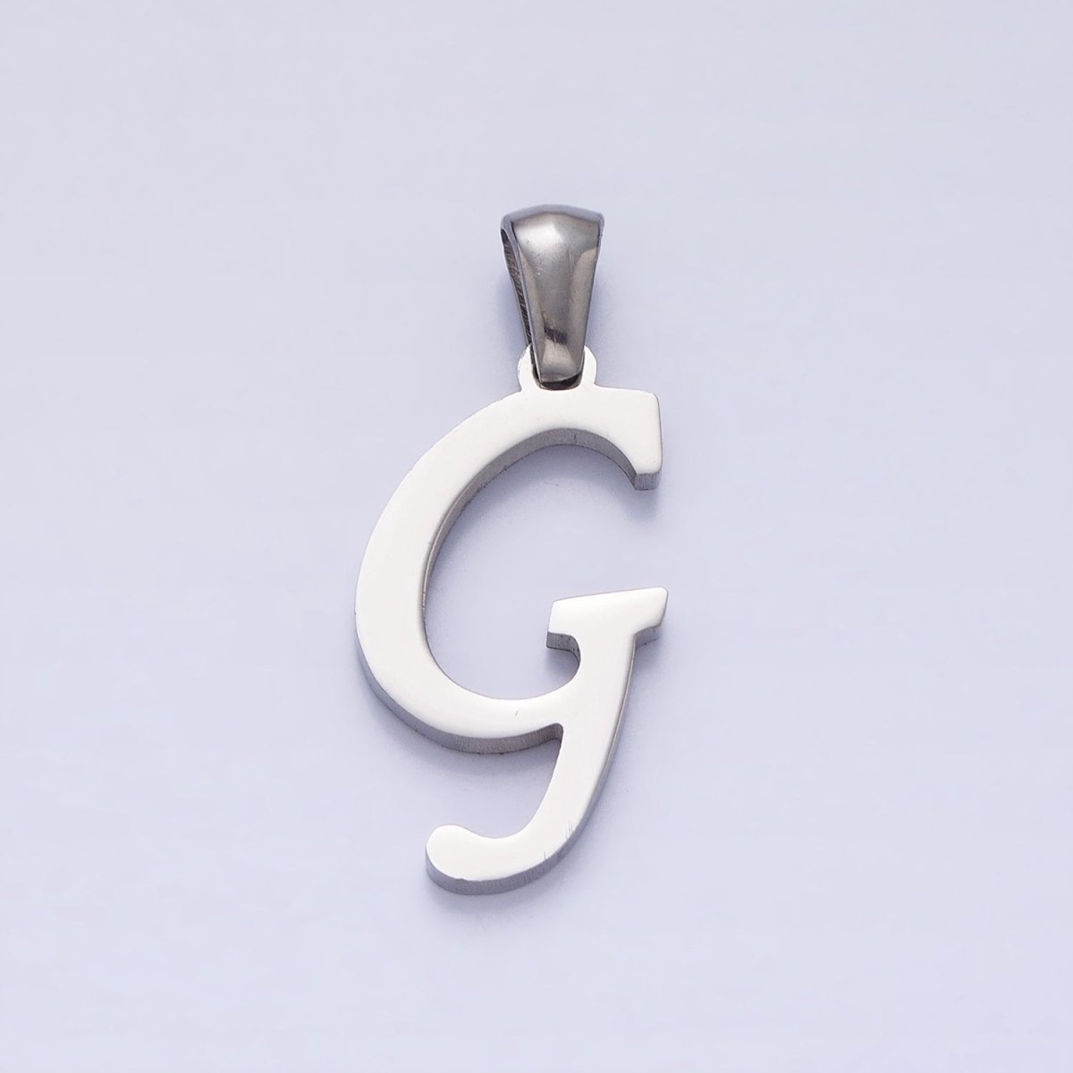 Stainless Steel Letter Charms, initial alphabet pendant DIY jewelry letter charms for personalized jewelry making A-326-A-338