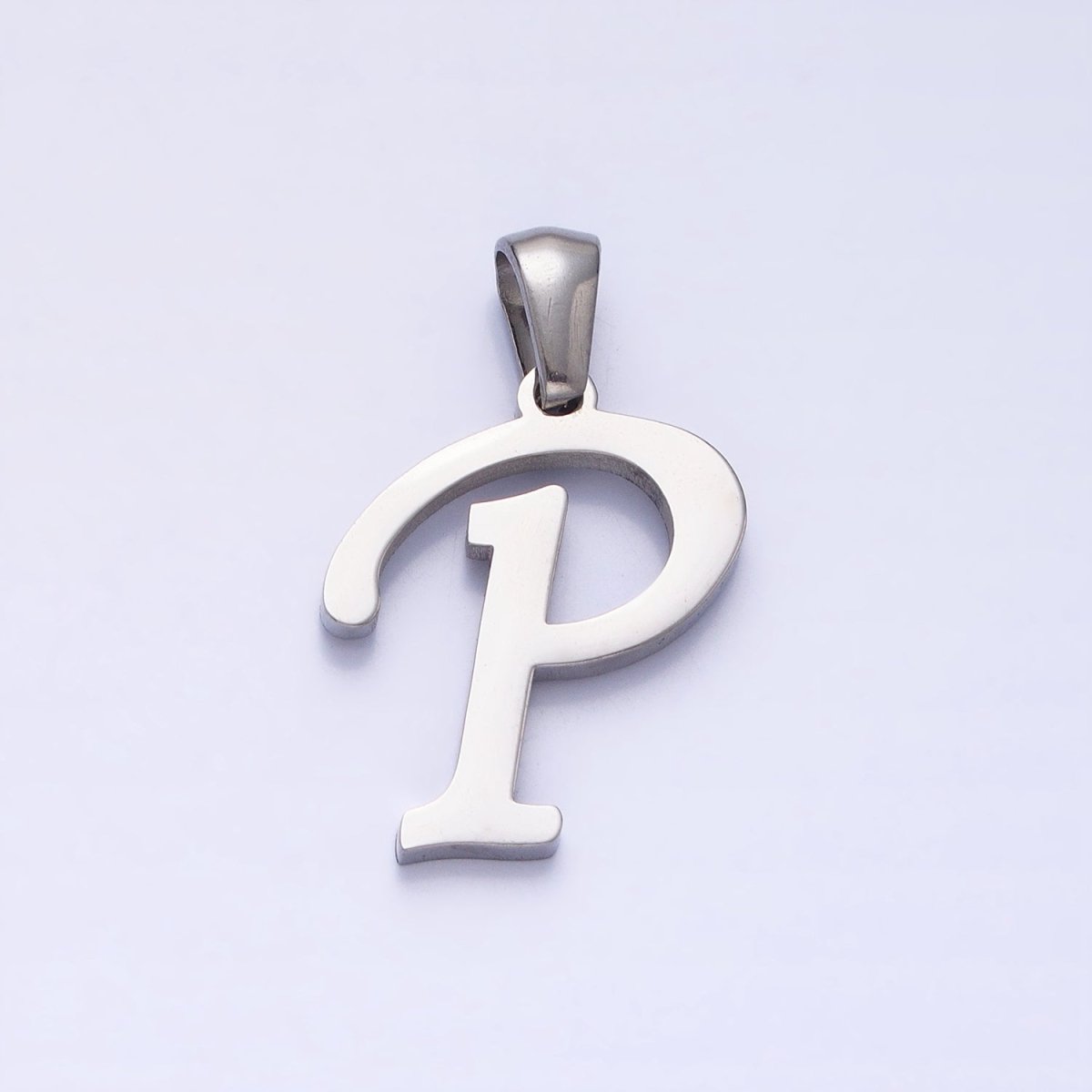Stainless Steel Letter Charms, initial alphabet pendant DIY jewelry letter charms for personalized jewelry making A-326-A-338