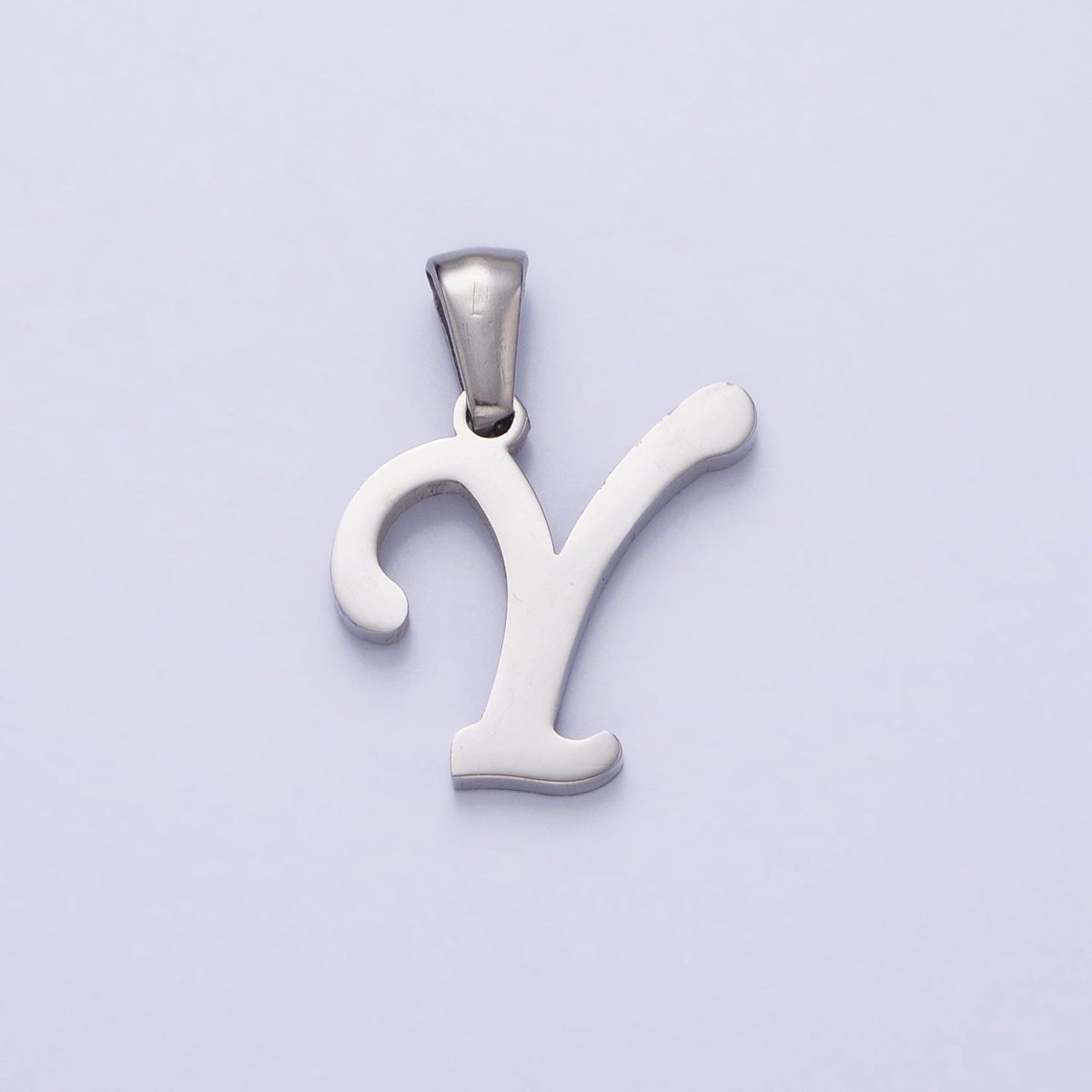 Stainless Steel Letter Charms, initial alphabet pendant DIY jewelry letter charms for personalized jewelry making A-326-A-338