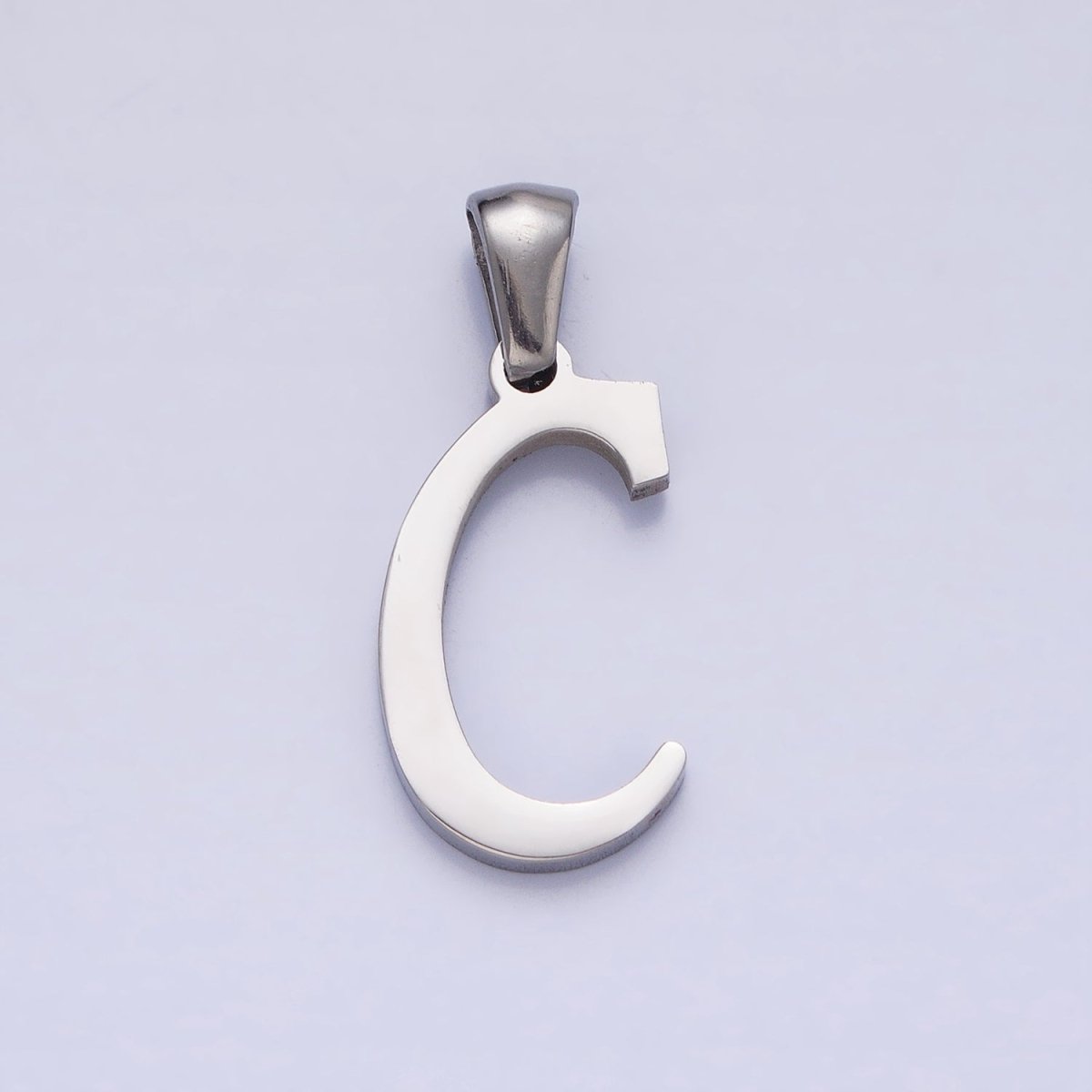 Stainless Steel Letter Charms, initial alphabet pendant DIY jewelry letter charms for personalized jewelry making A-326-A-338