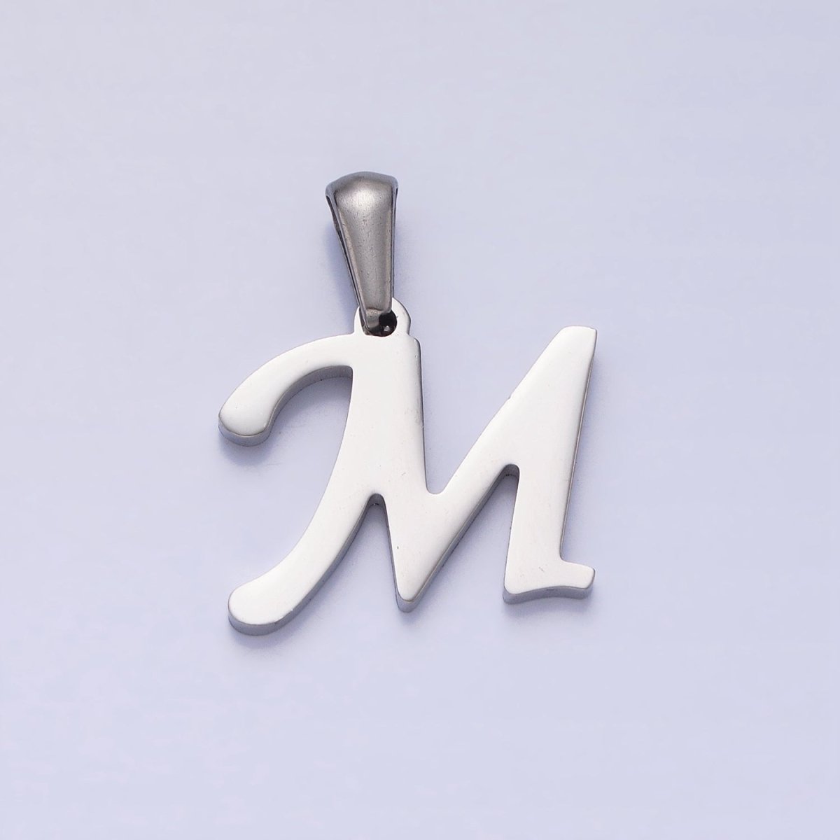 Stainless Steel Letter Charms, initial alphabet pendant DIY jewelry letter charms for personalized jewelry making A-326-A-338