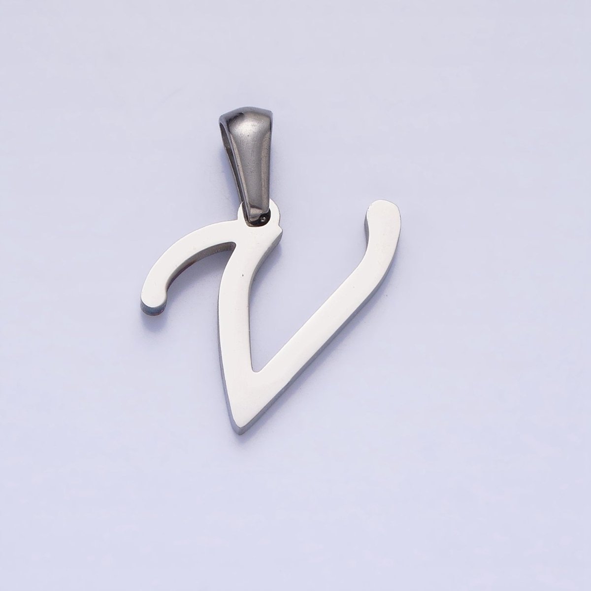 Stainless Steel Letter Charms, initial alphabet pendant DIY jewelry letter charms for personalized jewelry making A-326-A-338