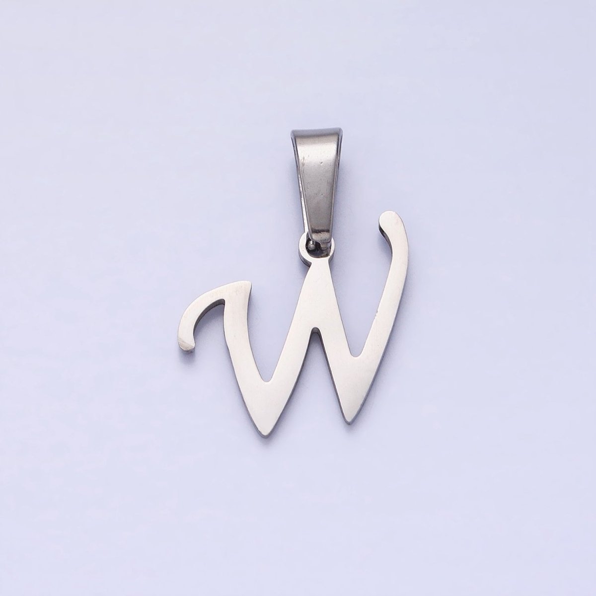 Stainless Steel Letter Charms, initial alphabet pendant DIY jewelry letter charms for personalized jewelry making A-326-A-338