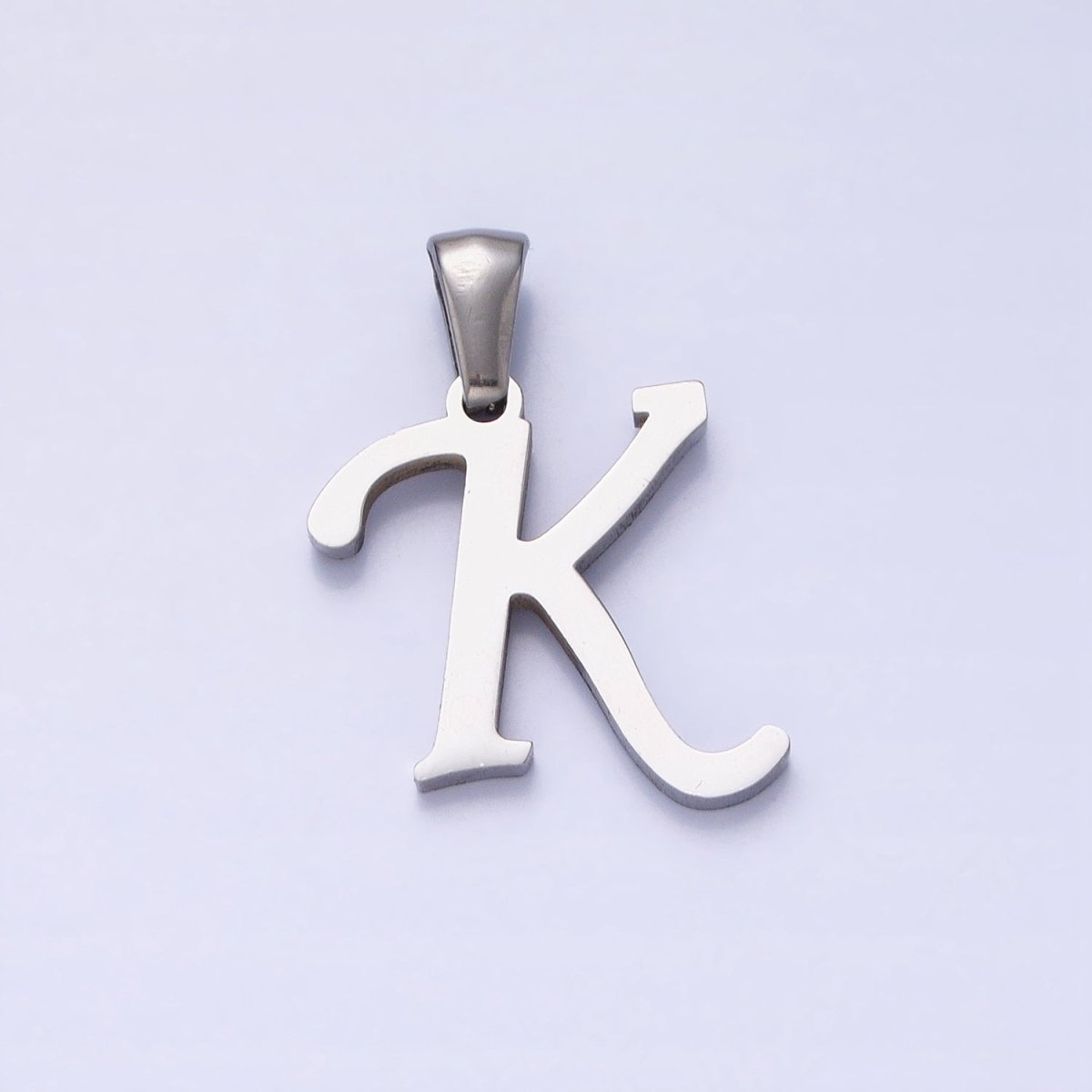 Stainless Steel Letter Charms, initial alphabet pendant DIY jewelry letter charms for personalized jewelry making A-326-A-338