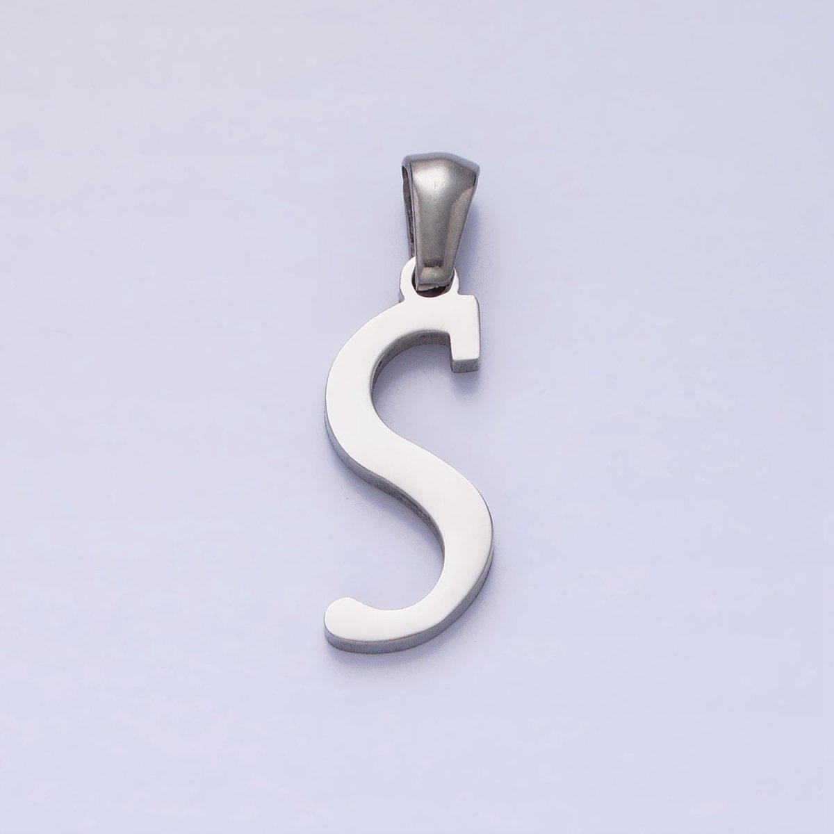 Stainless Steel Letter Charms, initial alphabet pendant DIY jewelry letter charms for personalized jewelry making A-326-A-338