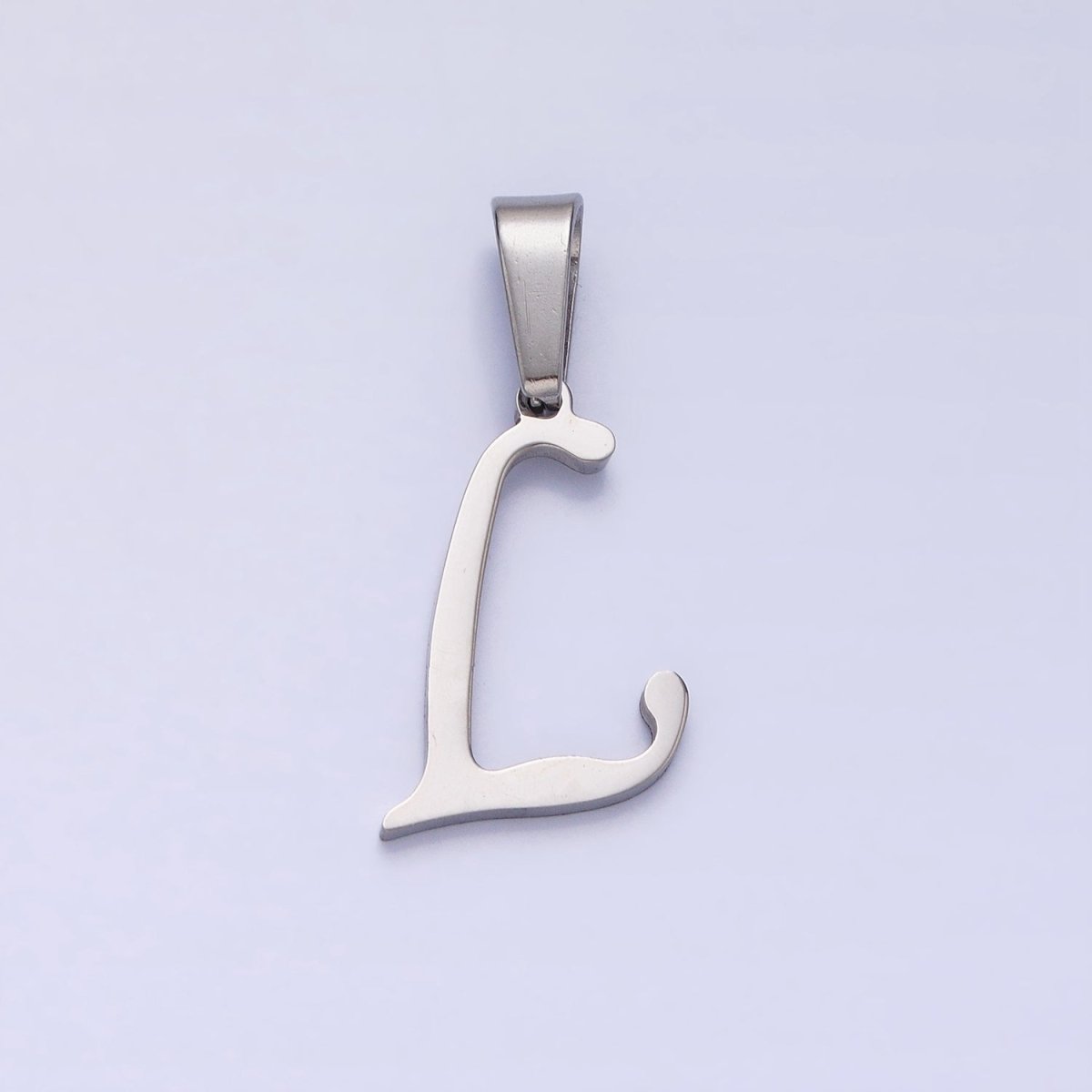 Stainless Steel Letter Charms, initial alphabet pendant DIY jewelry letter charms for personalized jewelry making A-326-A-338