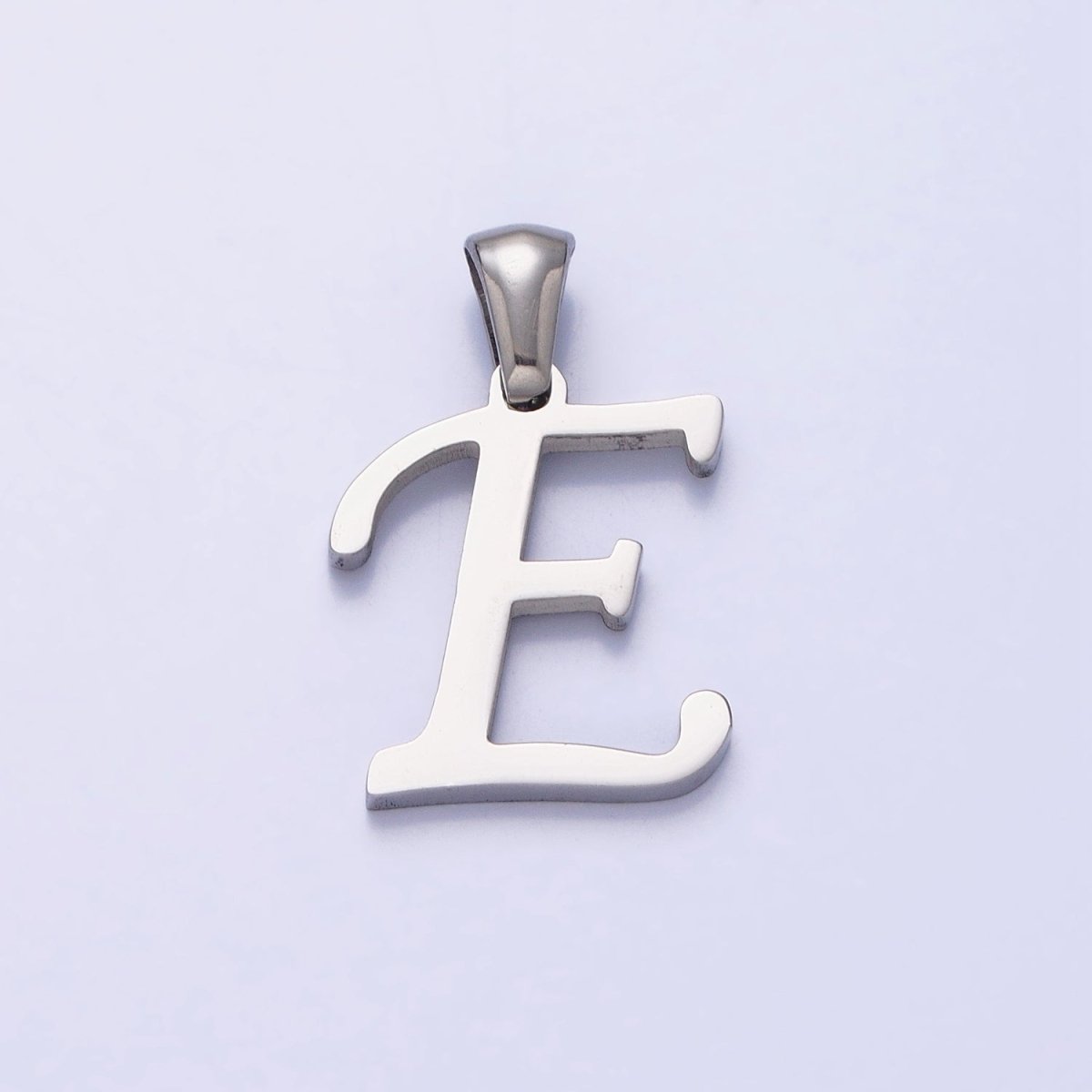 Stainless Steel Letter Charms, initial alphabet pendant DIY jewelry letter charms for personalized jewelry making A-326-A-338