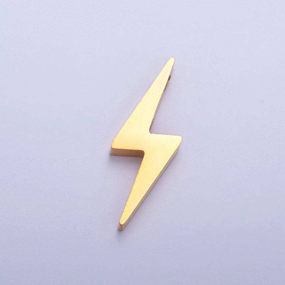 Stainless Steel Lightning Bolt Bead, Minimalist 23mmx8.3mm Thunderbolt Bead Jewelry Component For Jewelry Making W-837 W-838