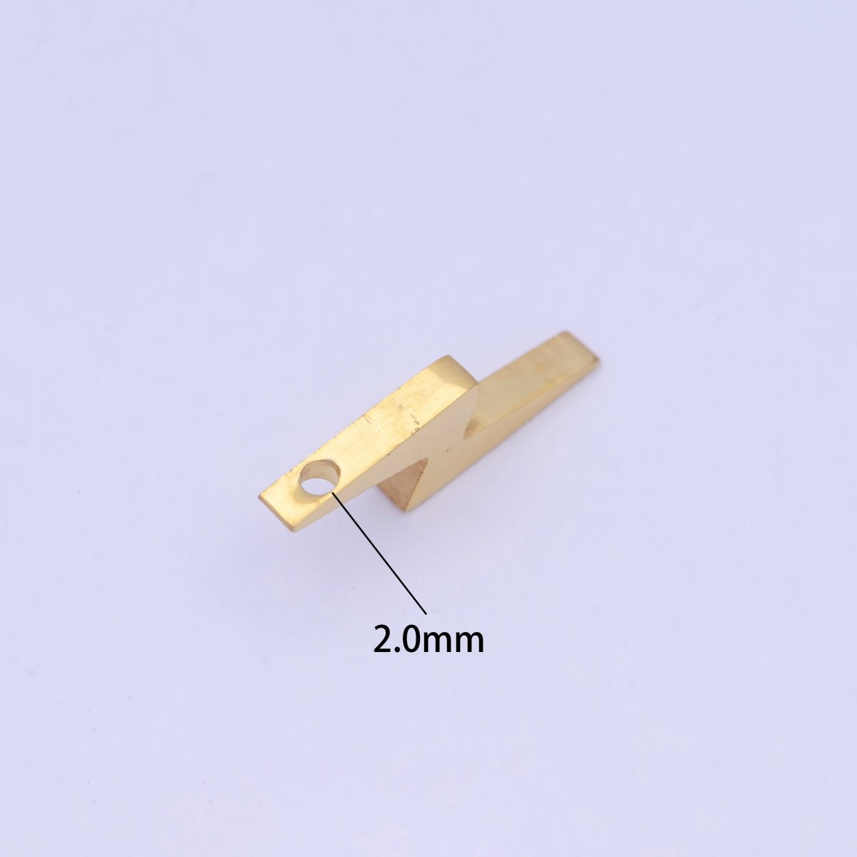 Stainless Steel Lightning Bolt Bead, Minimalist 23mmx8.3mm Thunderbolt Bead Jewelry Component For Jewelry Making W-837 W-838