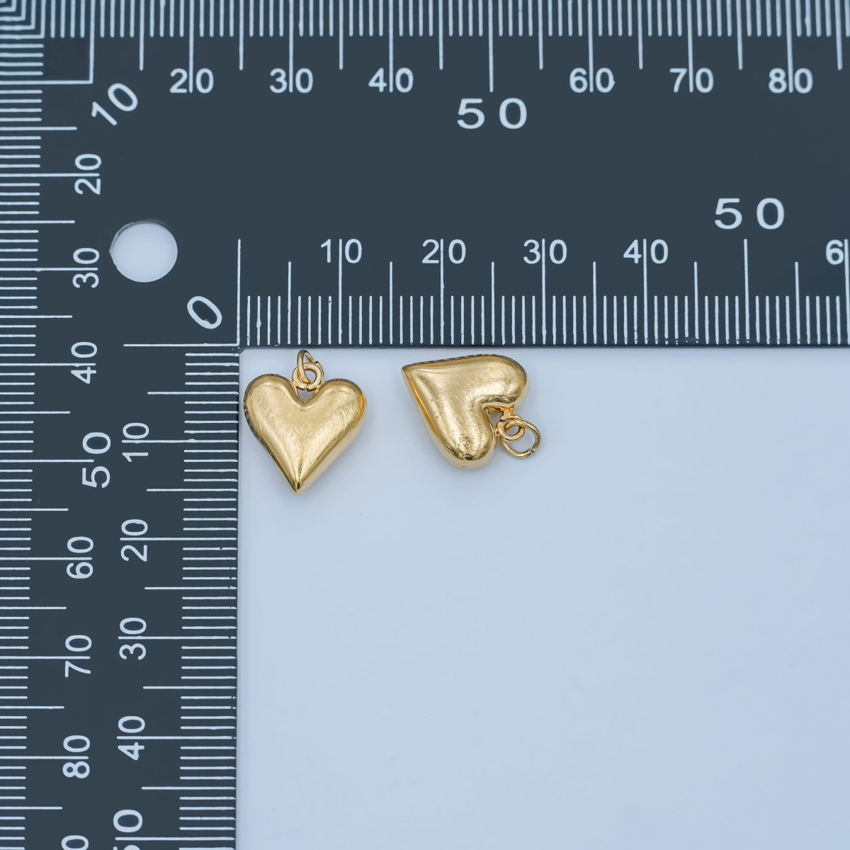 Stainless Steel Line - Textured Minimalist Chubby Heart Charm | P50 - DLUXCA