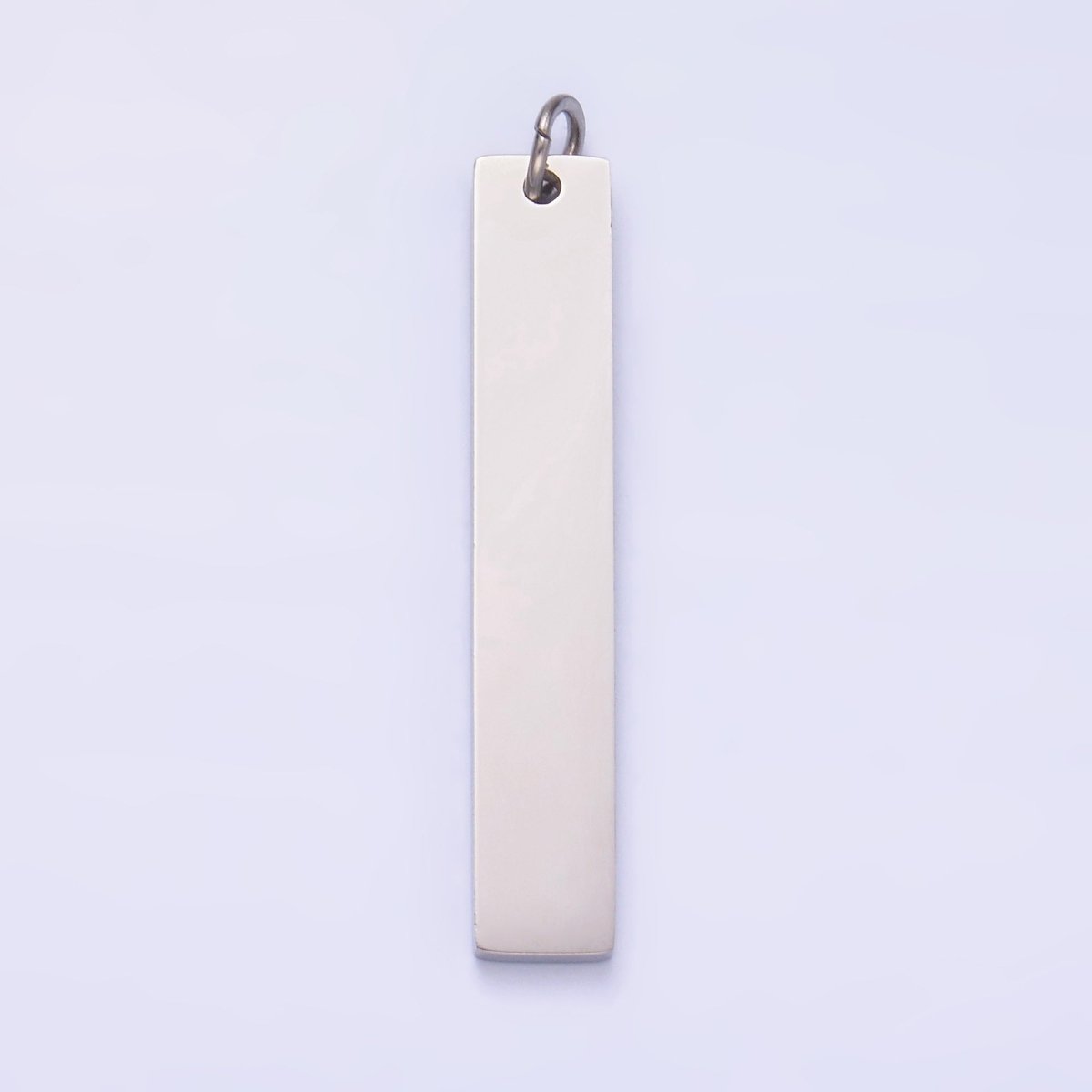 Stainless Steel Long Minimalist Geometric Rectangle Charm in Gold & Silver | P714