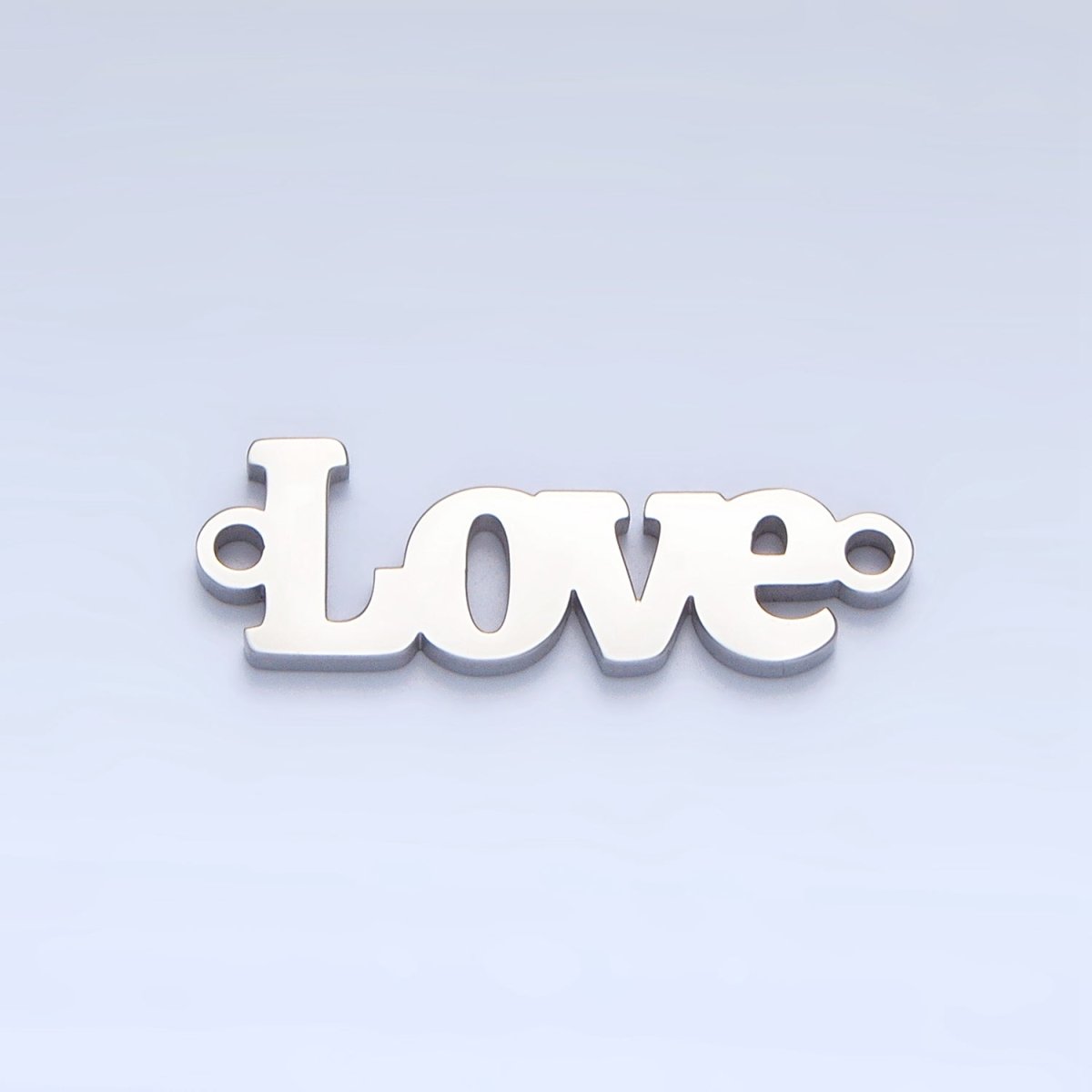 Stainless Steel "Love" Script Minimalist Connector in Gold & Silver | F268