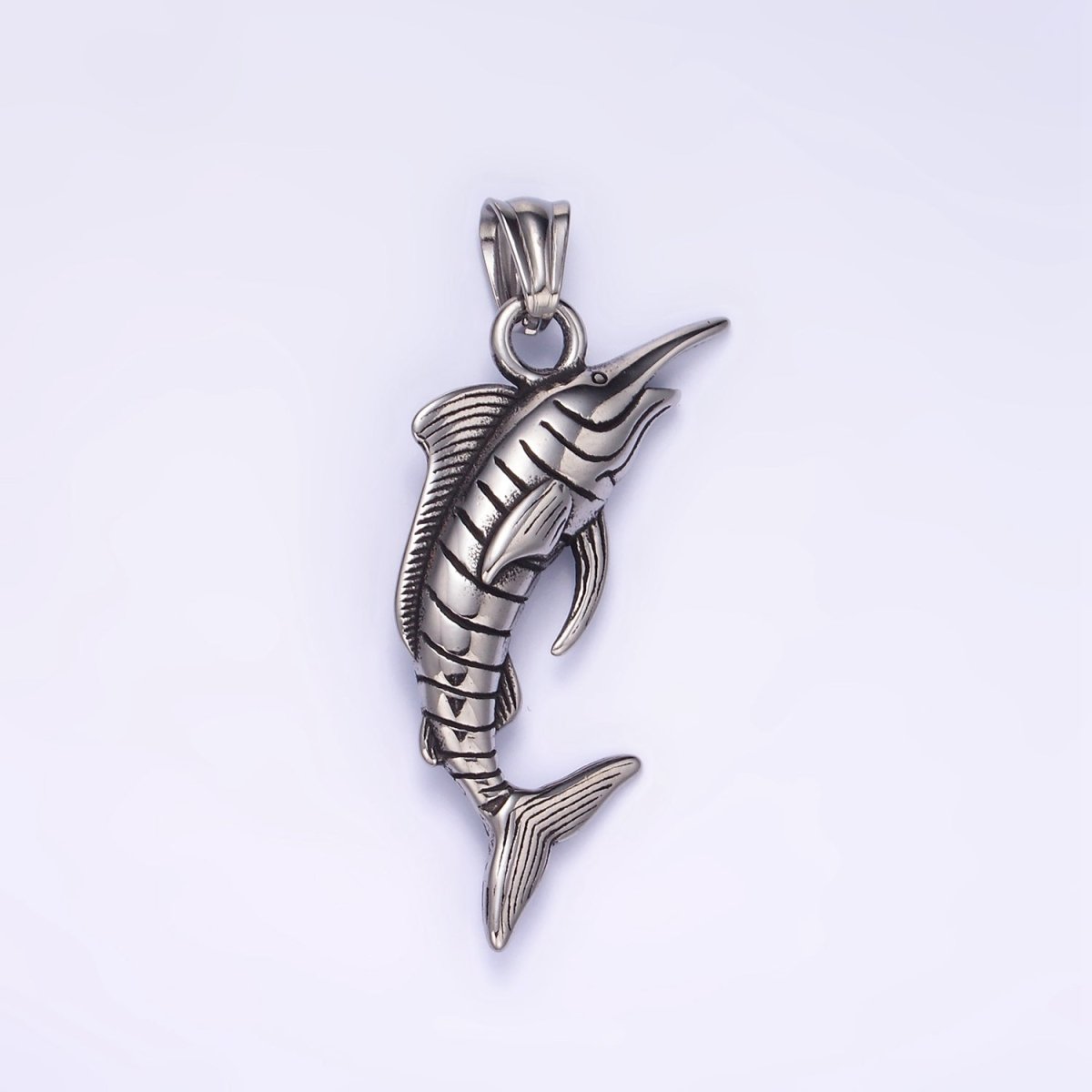 Stainless Steel Marlin Fish Charms Pendant in Gold & Silver | P1441