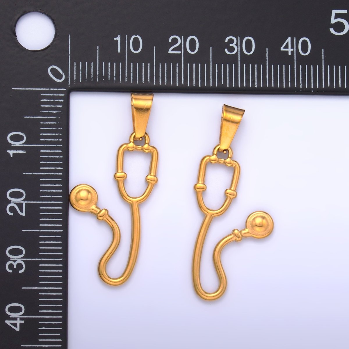 Stainless Steel Medical Stethoscope Pendant | P716 - DLUXCA