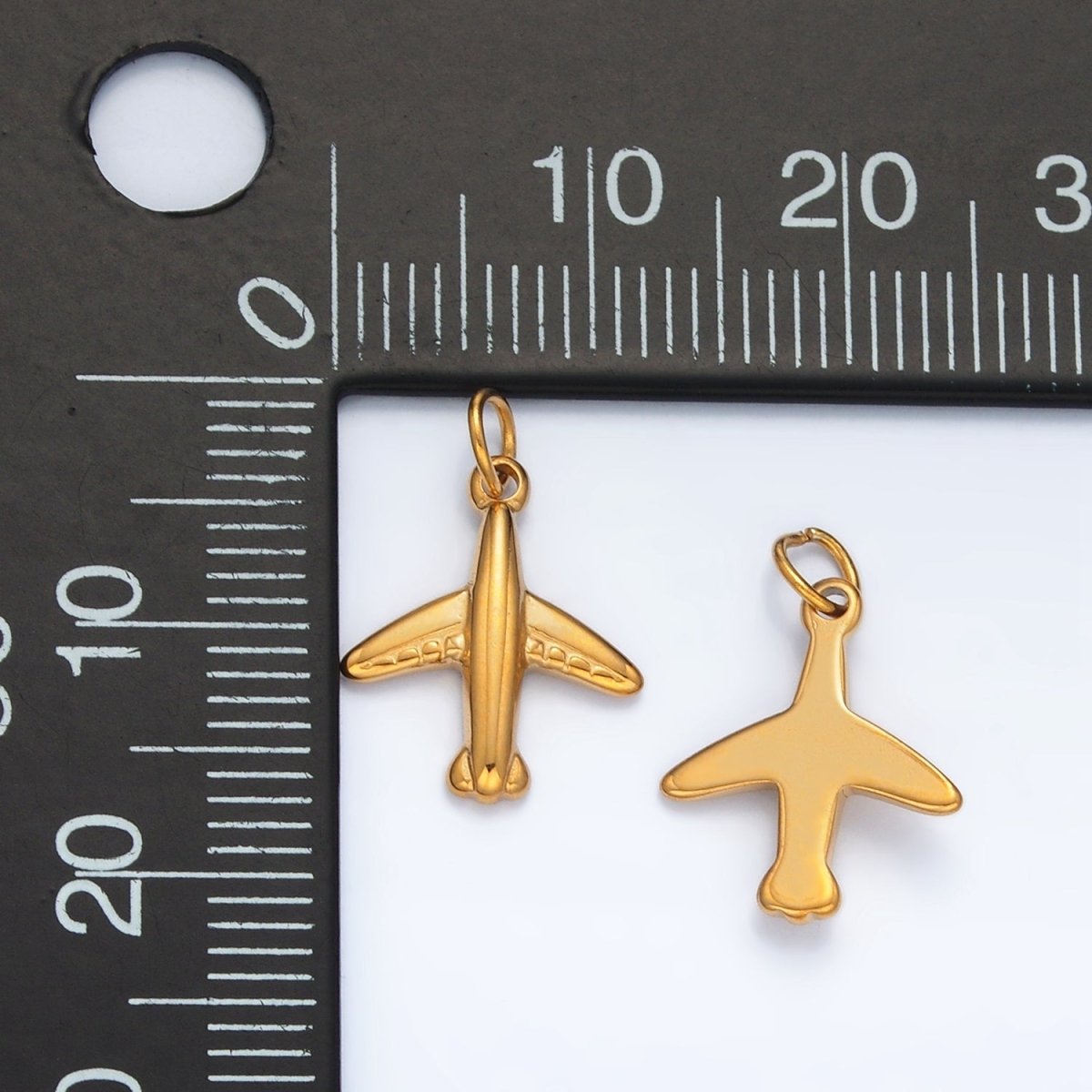 Stainless Steel Mini Flying Airplane Travel Charm | P566 - DLUXCA