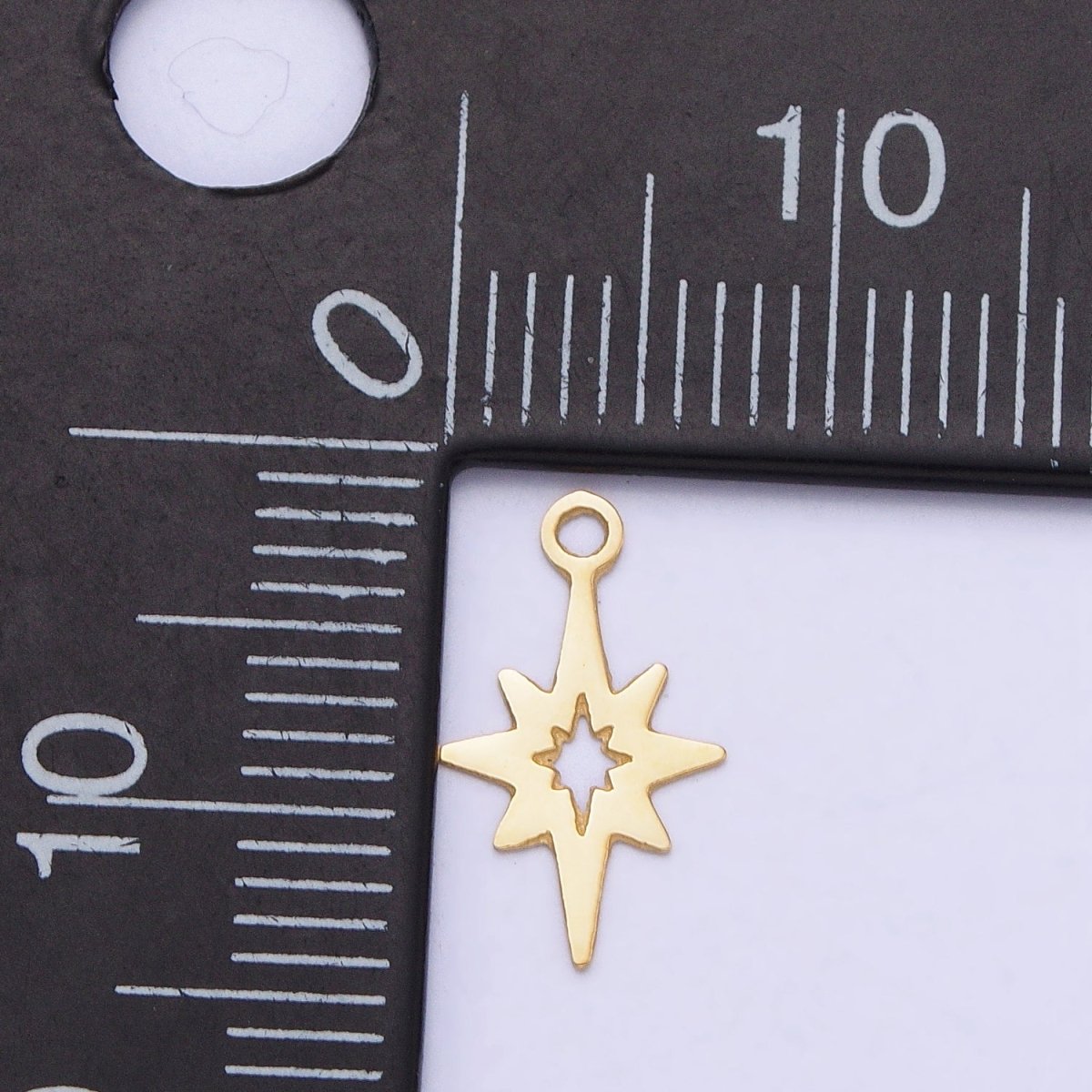 Stainless Steel Mini Open North Star Celestial Add-On Charm in Gold & Silver | P-902