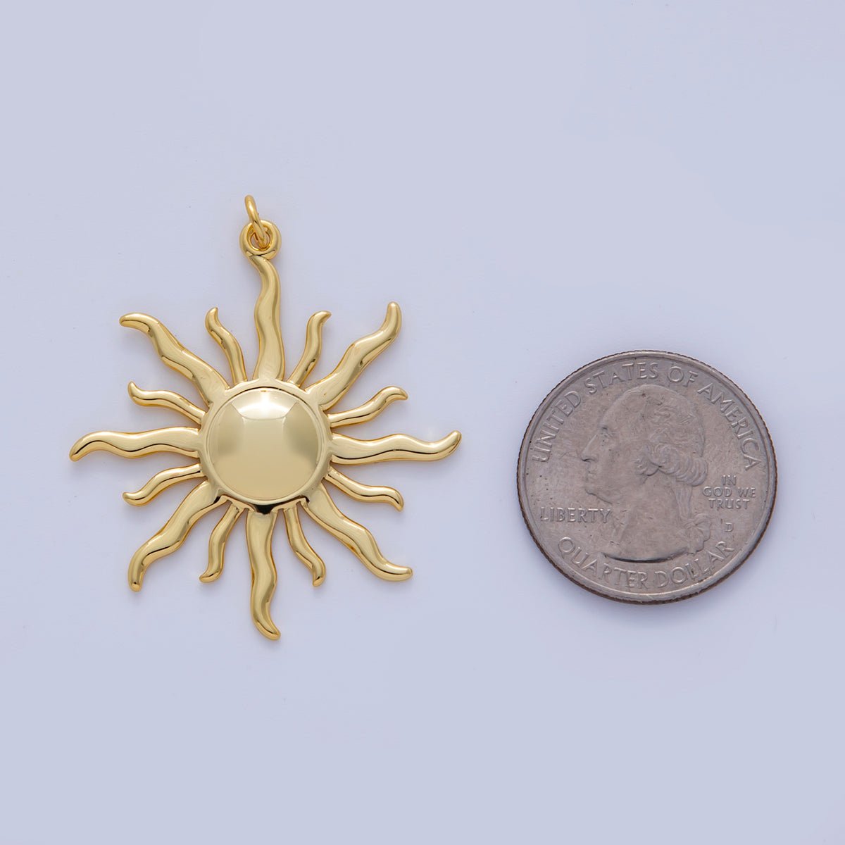 Stainless Steel Minimalist Celestial Sun Burst Charm | AF315 - DLUXCA
