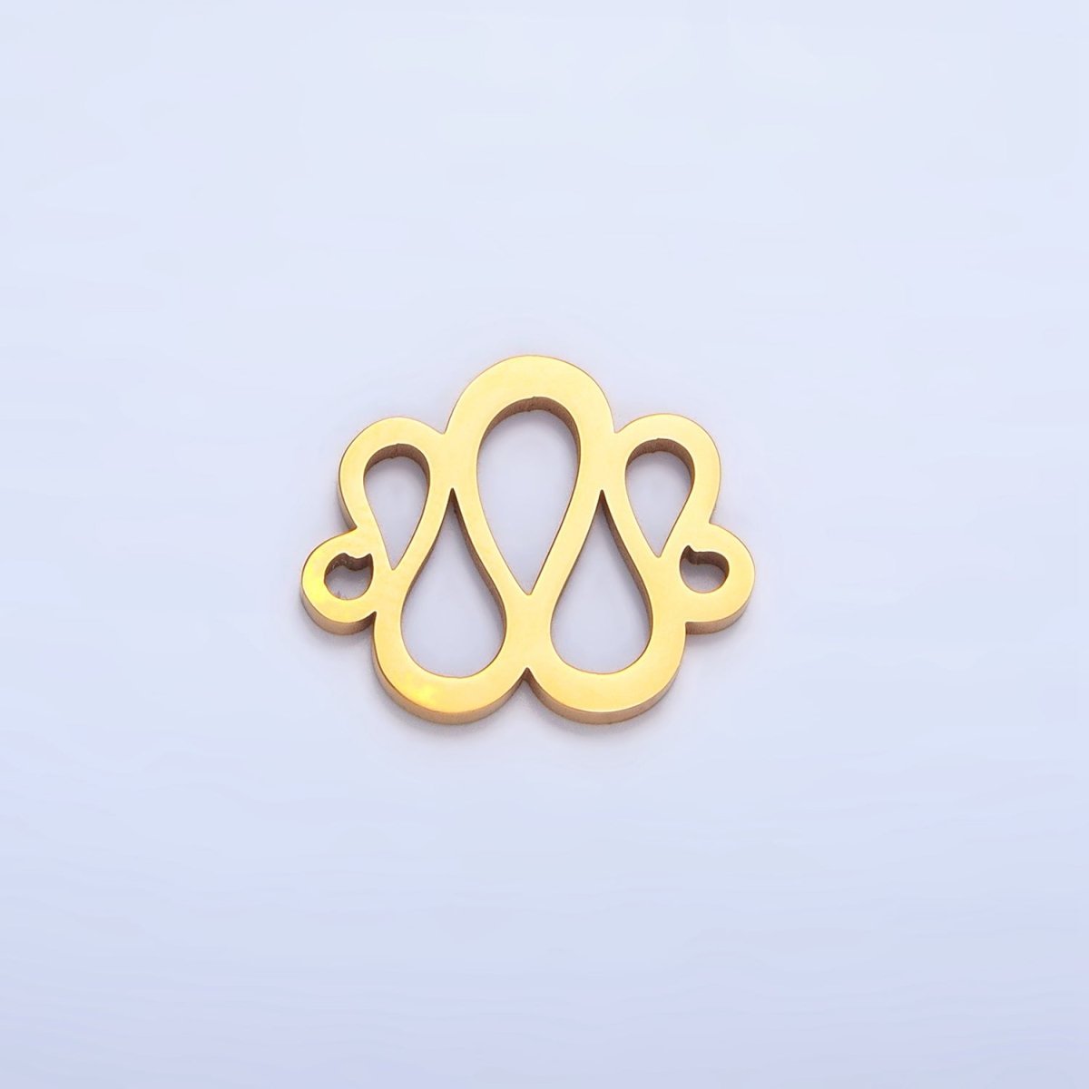 Stainless Steel Minimalist Geometric Teardrop Curved Open Connector in Gold & Silver | G461