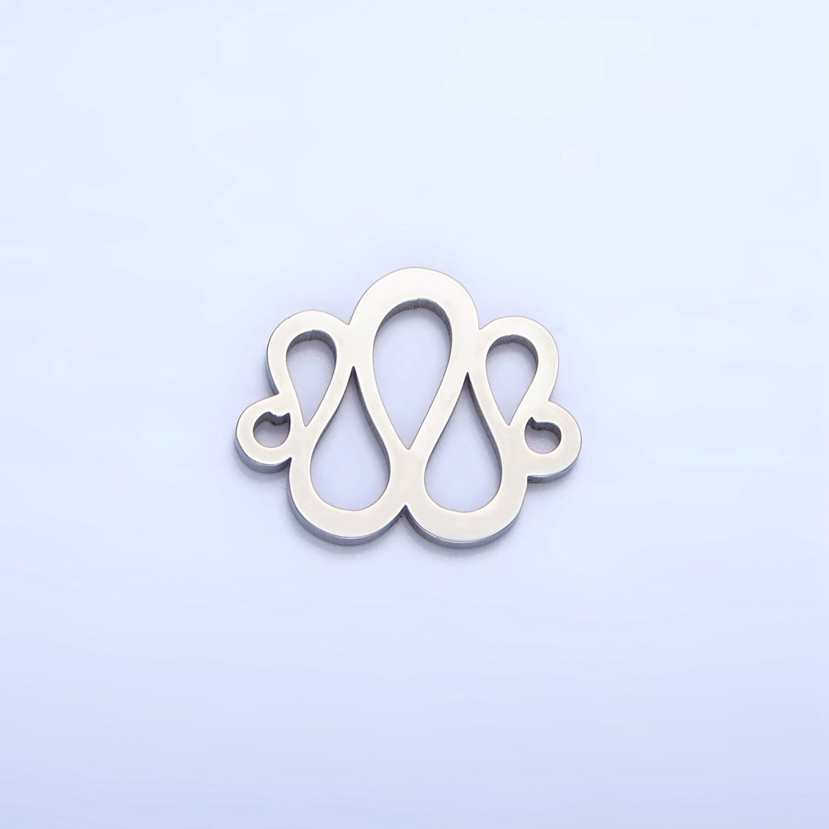 Stainless Steel Minimalist Geometric Teardrop Curved Open Connector in Gold & Silver | G461