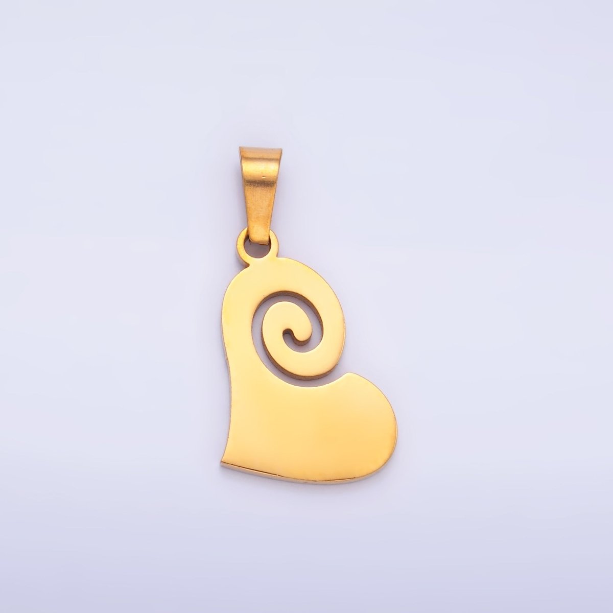 Stainless Steel Minimalist Heart Pendant | P1552 - DLUXCA