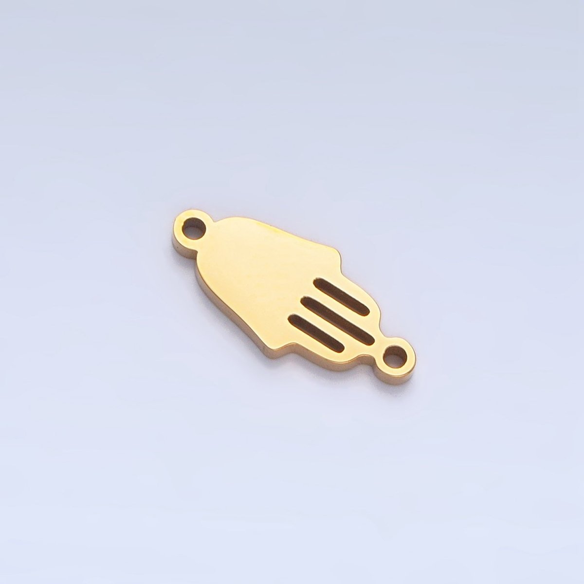 Stainless Steel Minimalist Open Hamsa Hand Connector in Gold & Silver | G460