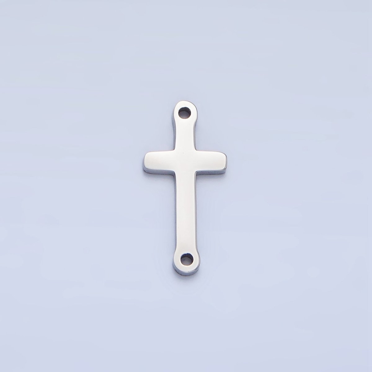 Stainless Steel Minimalist Religious Cross Connector in Gold & Silver | F366