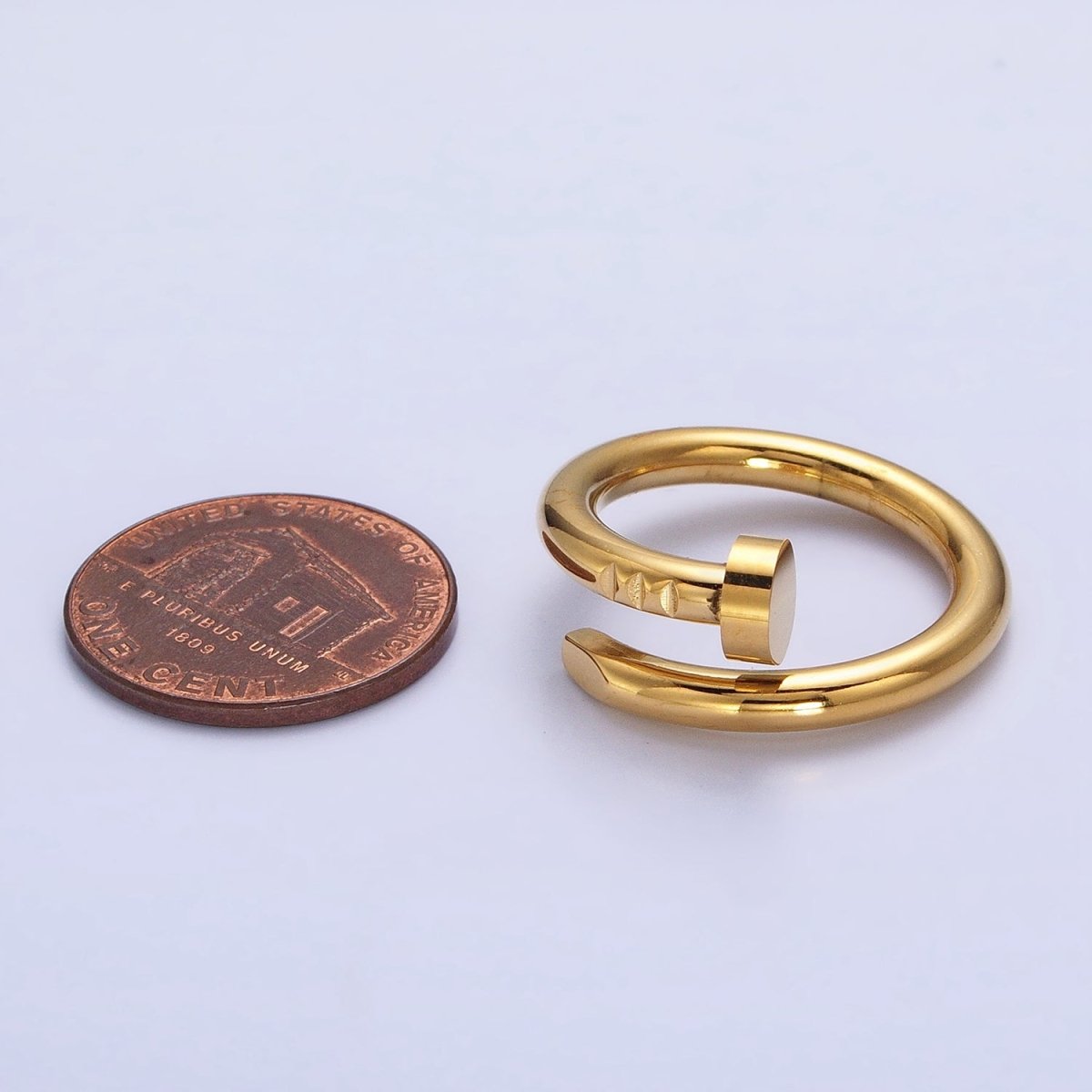 Stainless Steel Needle Triple Edged Ring in Gold & Silver | O-1749~O-1756