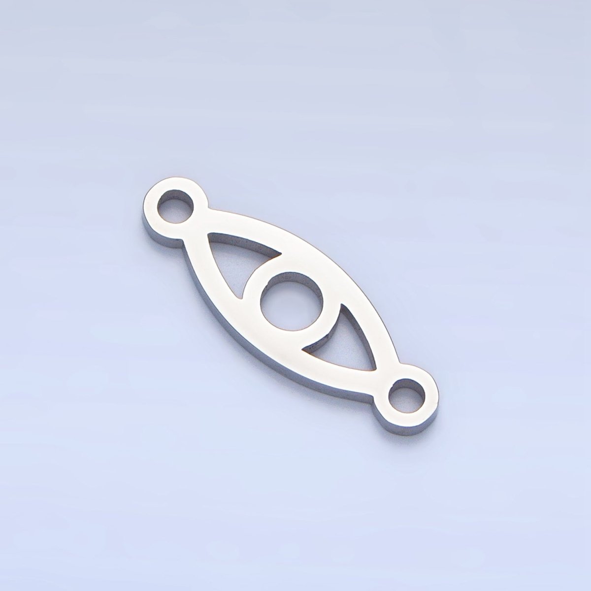 Stainless Steel Open Minimalist Evil Eye Connector in Gold & Silver | F273