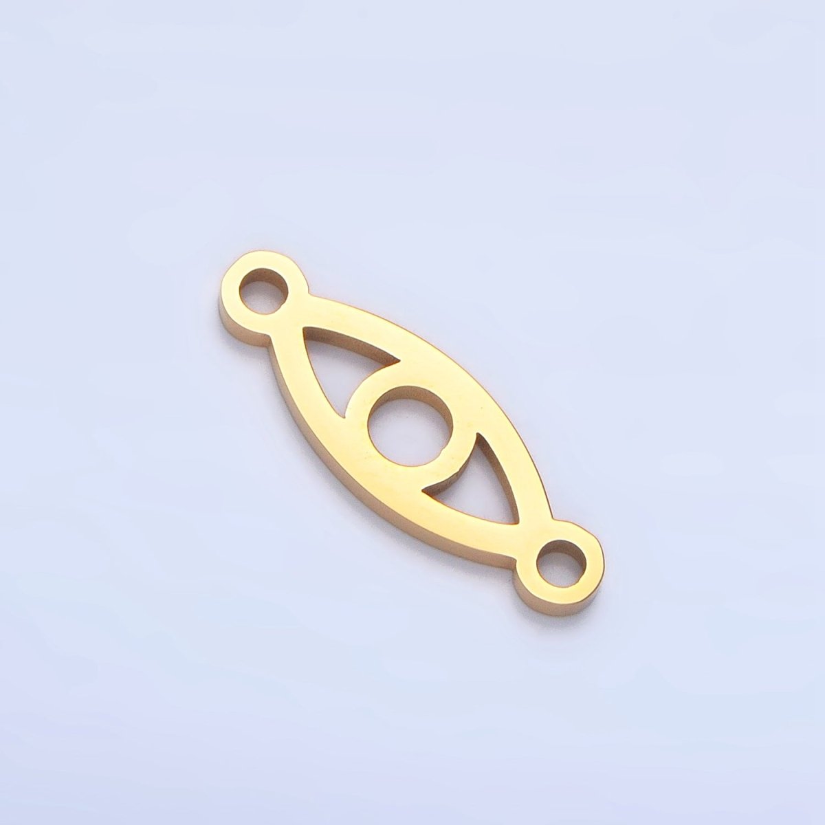Stainless Steel Open Minimalist Evil Eye Connector in Gold & Silver | F273