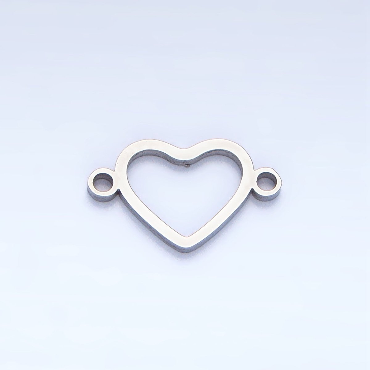 Stainless Steel Open Minimalist Heart Connector in Gold & Silver | F283