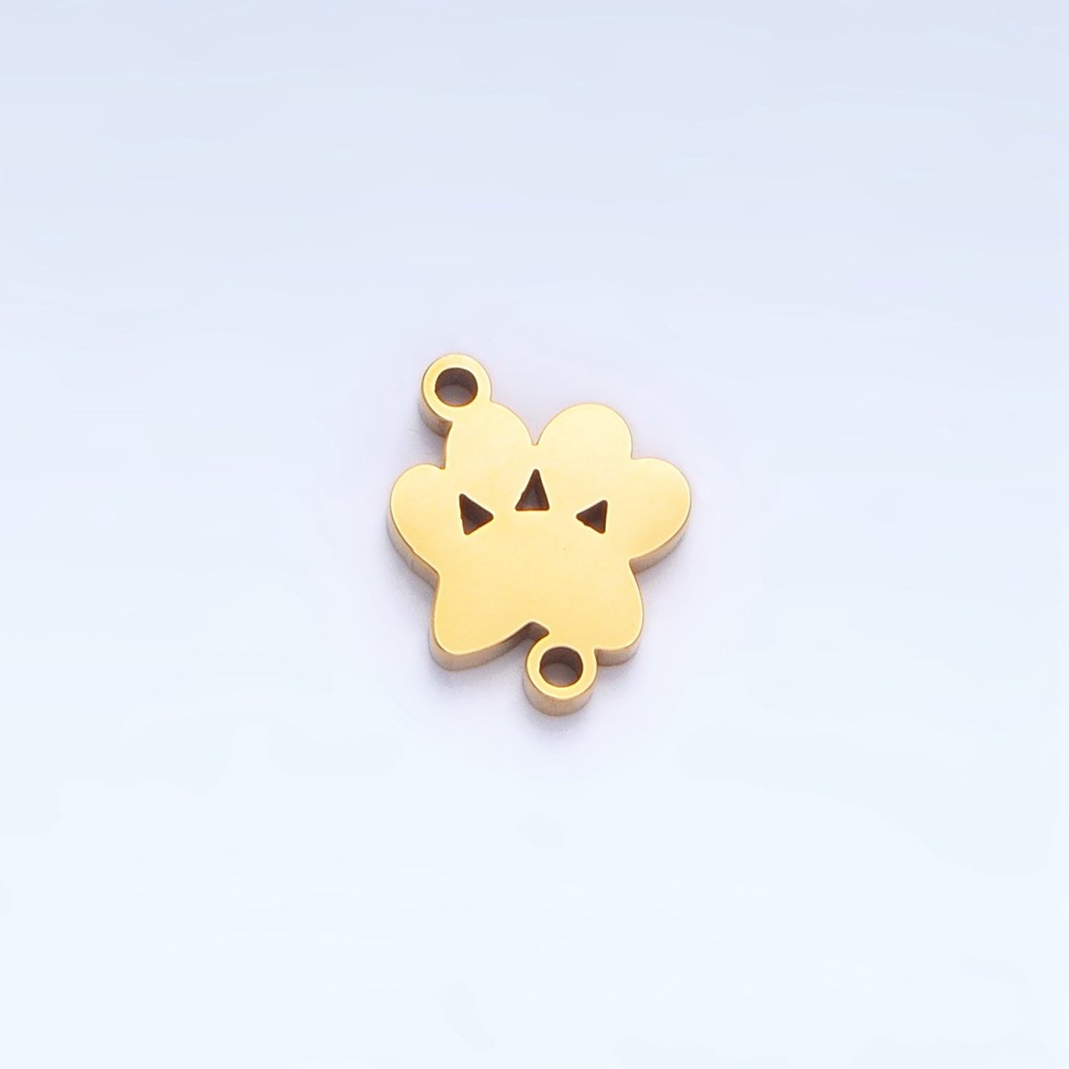Stainless Steel Paw Print Pet Animal Connector in Gold & Silver | F374