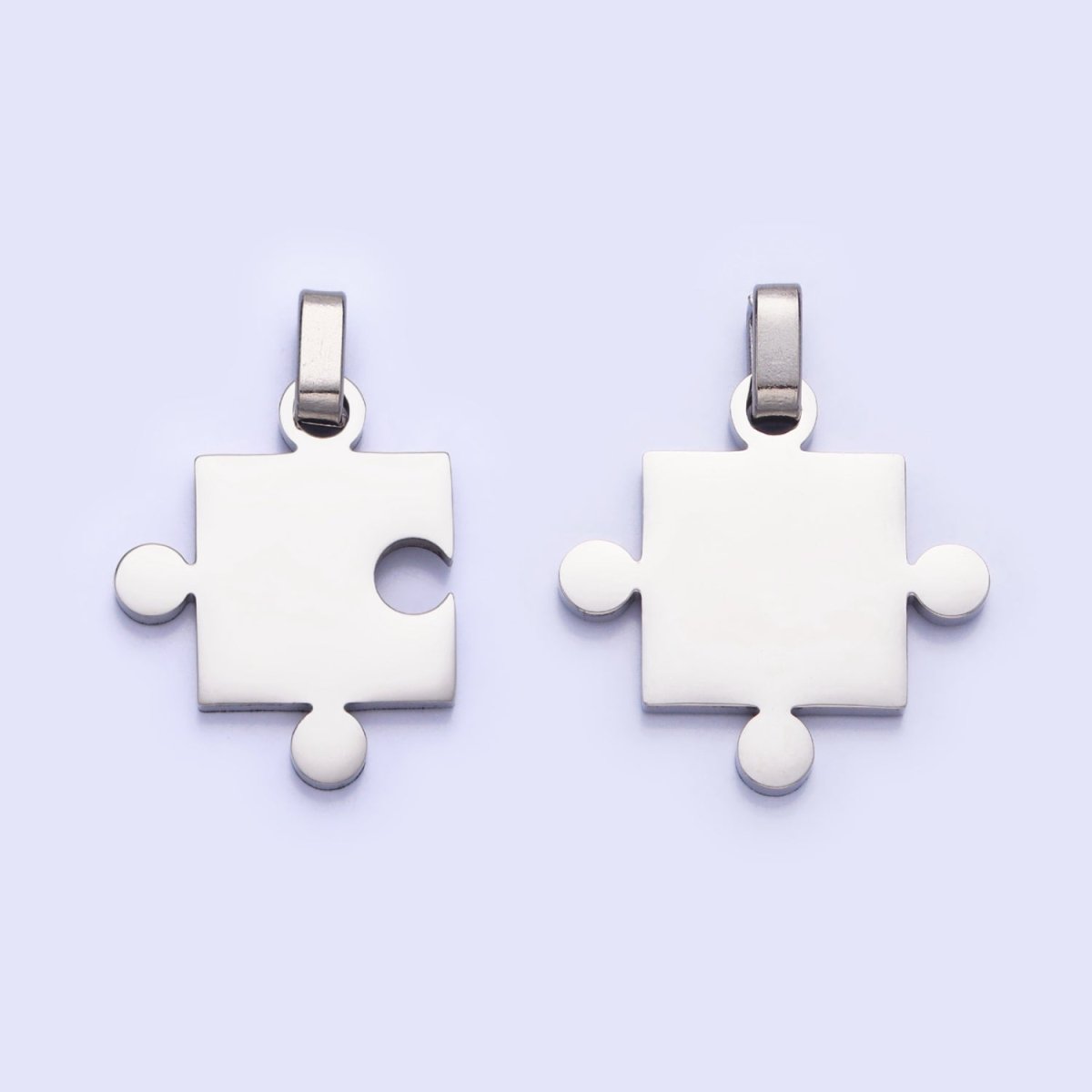 Stainless Steel Puzzle Couple's Friendship Pendant Mix & Match Set in Gold & Silver | P1109