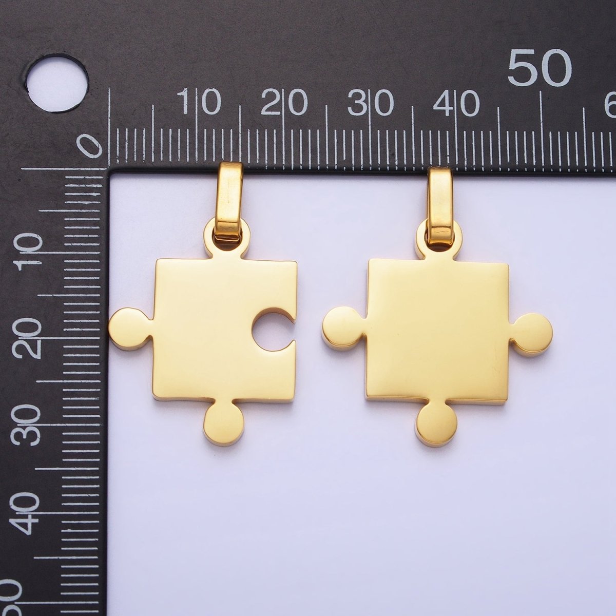 Stainless Steel Puzzle Couple's Friendship Pendant Mix & Match Set in Gold & Silver | P1109