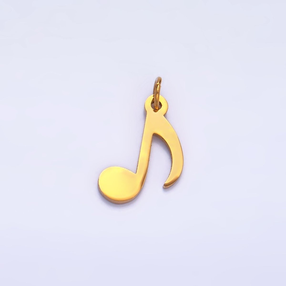 Stainless Steel Quaver Eight Note ♪ Music Symbol Charm in Gold & Silver | P1364